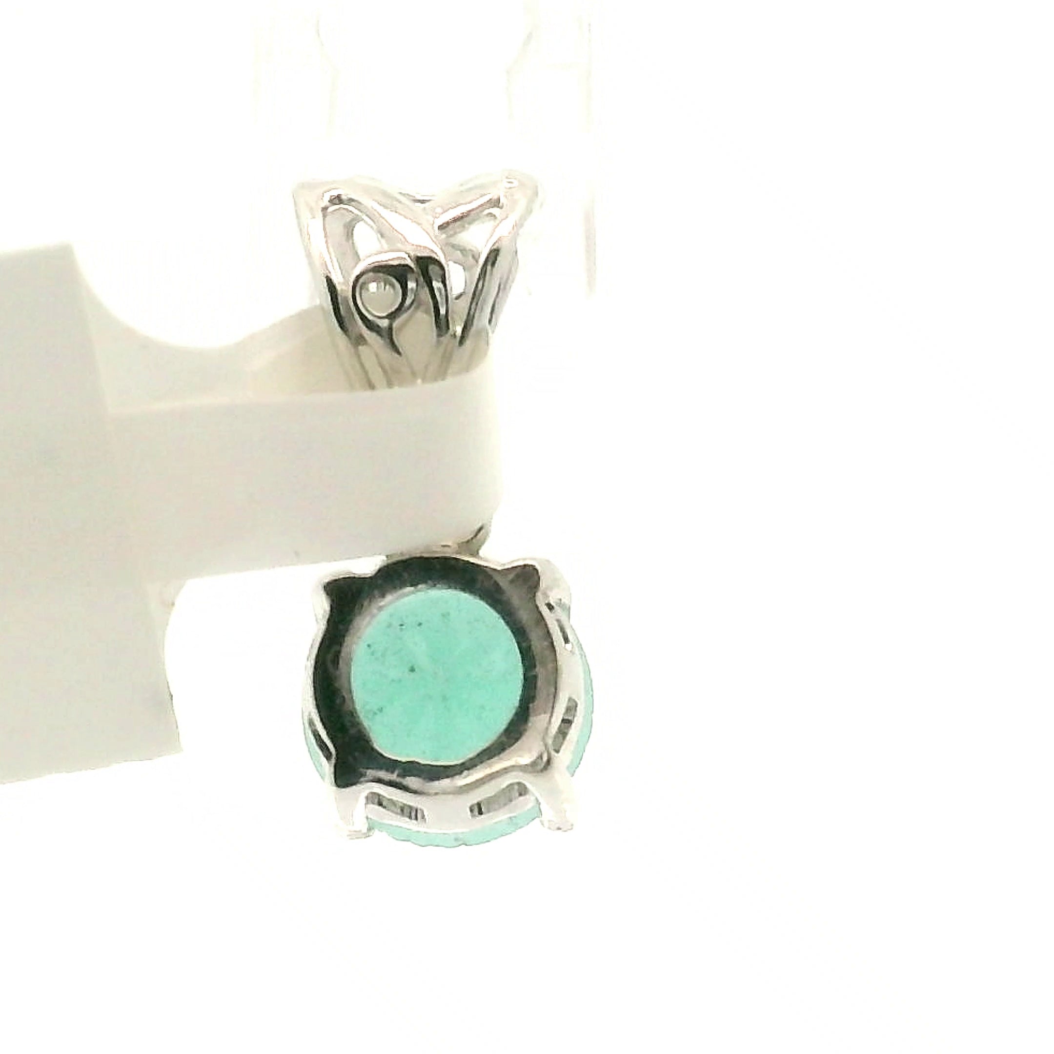 Blue Aragonite Pendant 925 Silver for Peace and Calm