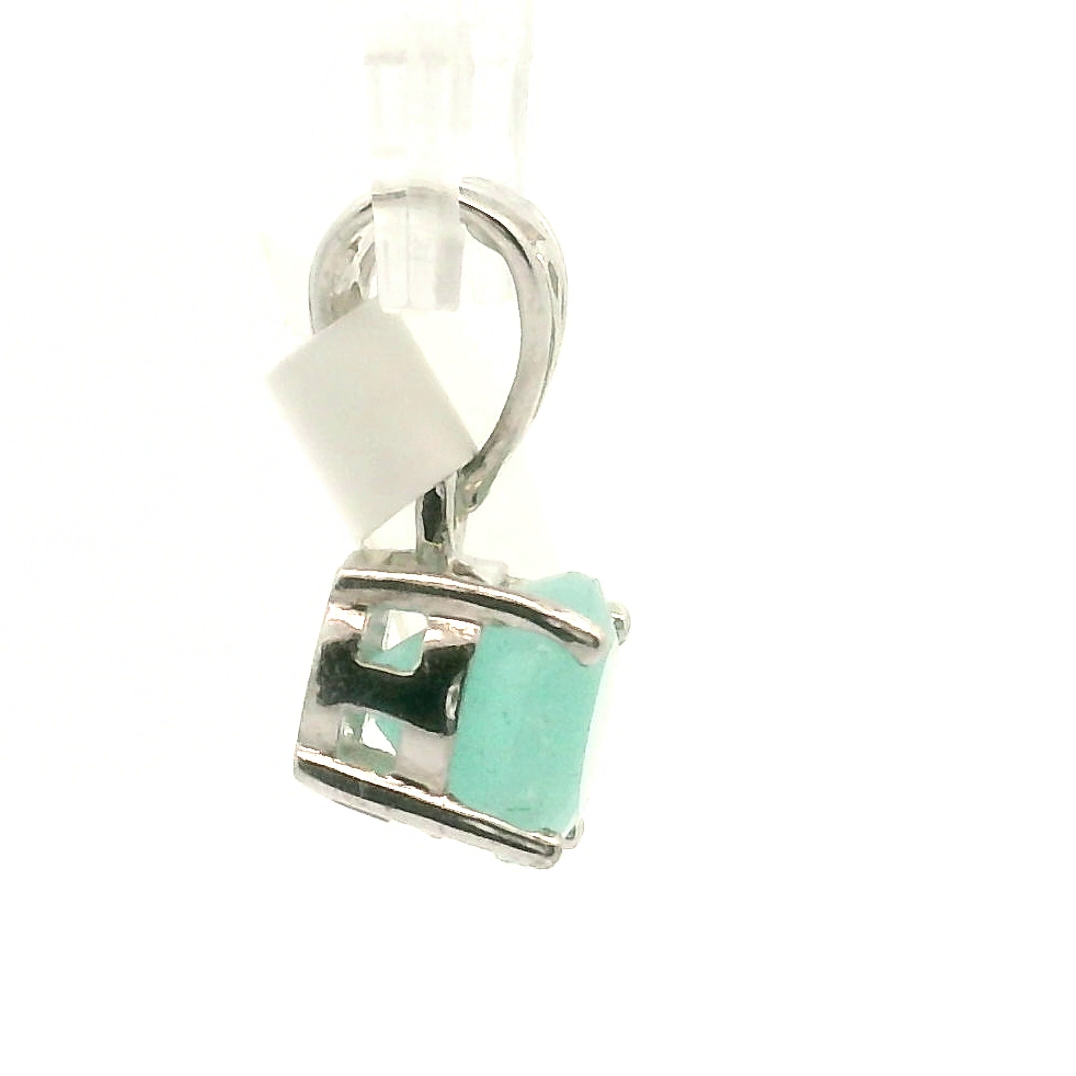 Blue Aragonite Pendant 925 Silver for Peace and Calm