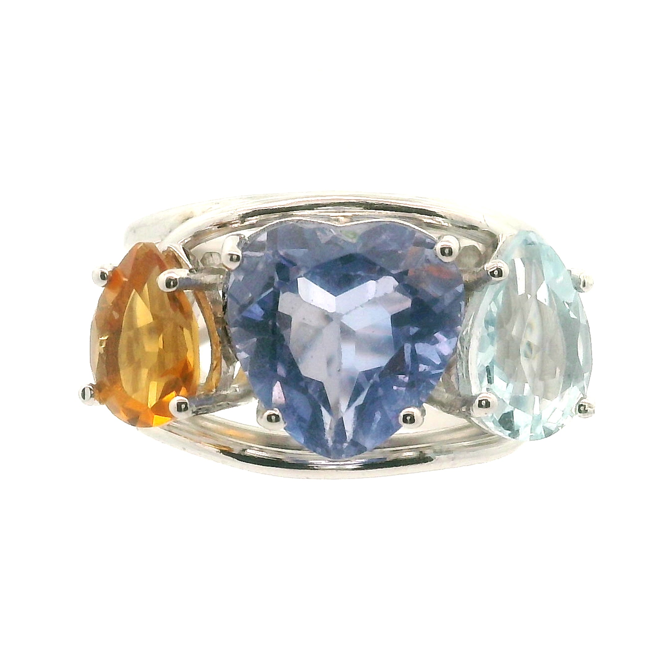 Triple Stone Crown Ring .925 Silver for Embracing your Power