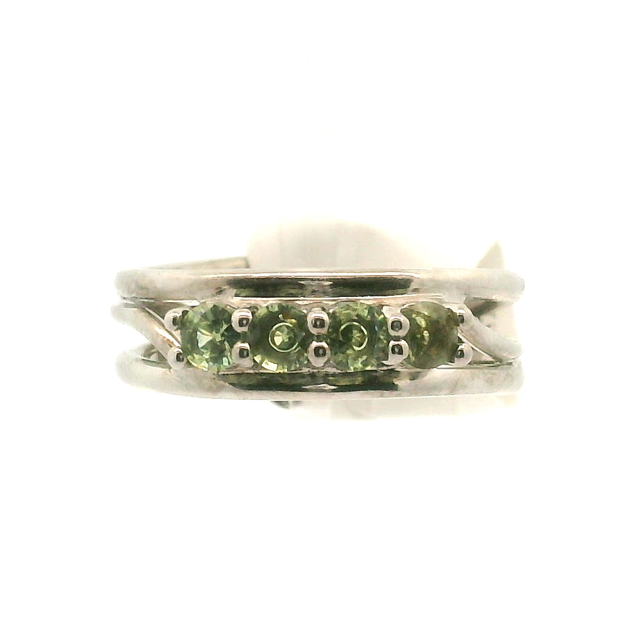 Multi-stone Stacker Cuff Ring .925 Silver for Healing, Intention Setting and Manifesting your Desires