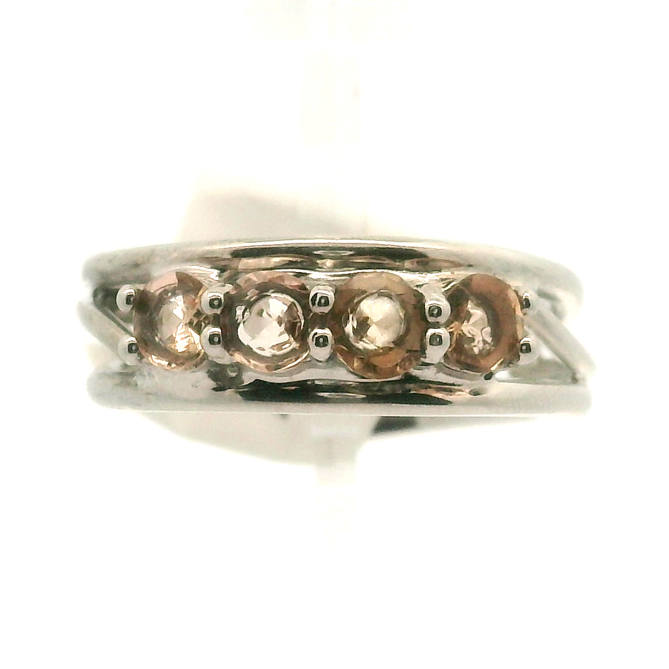 Multi-stone Stacker Cuff Ring .925 Silver for Healing, Intention Setting and Manifesting your Desires