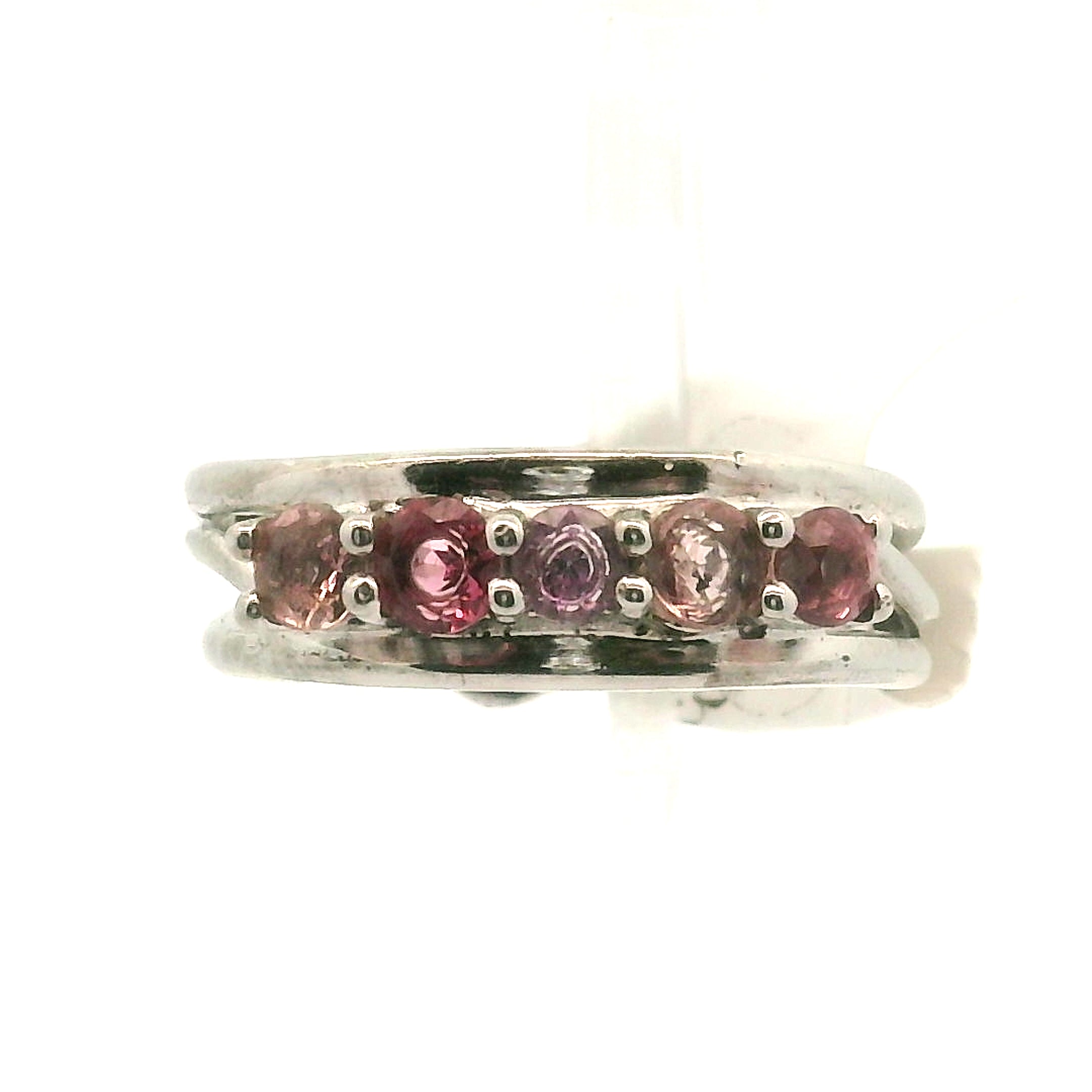 Multi-stone Stacker Cuff Ring .925 Silver for Healing, Intention Setting and Manifesting your Desires