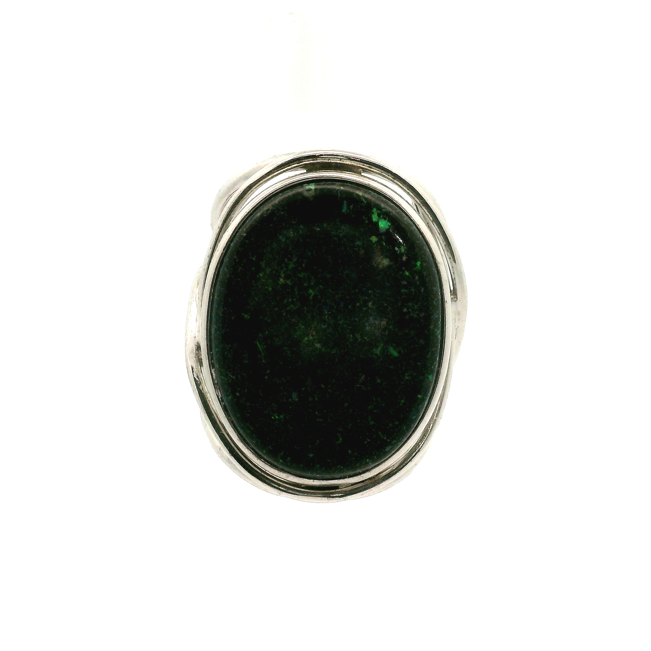 Galaxy Opal Cuff Ring 925 Silver for Psychic Sensitivity, Subtle Energy and Intuition