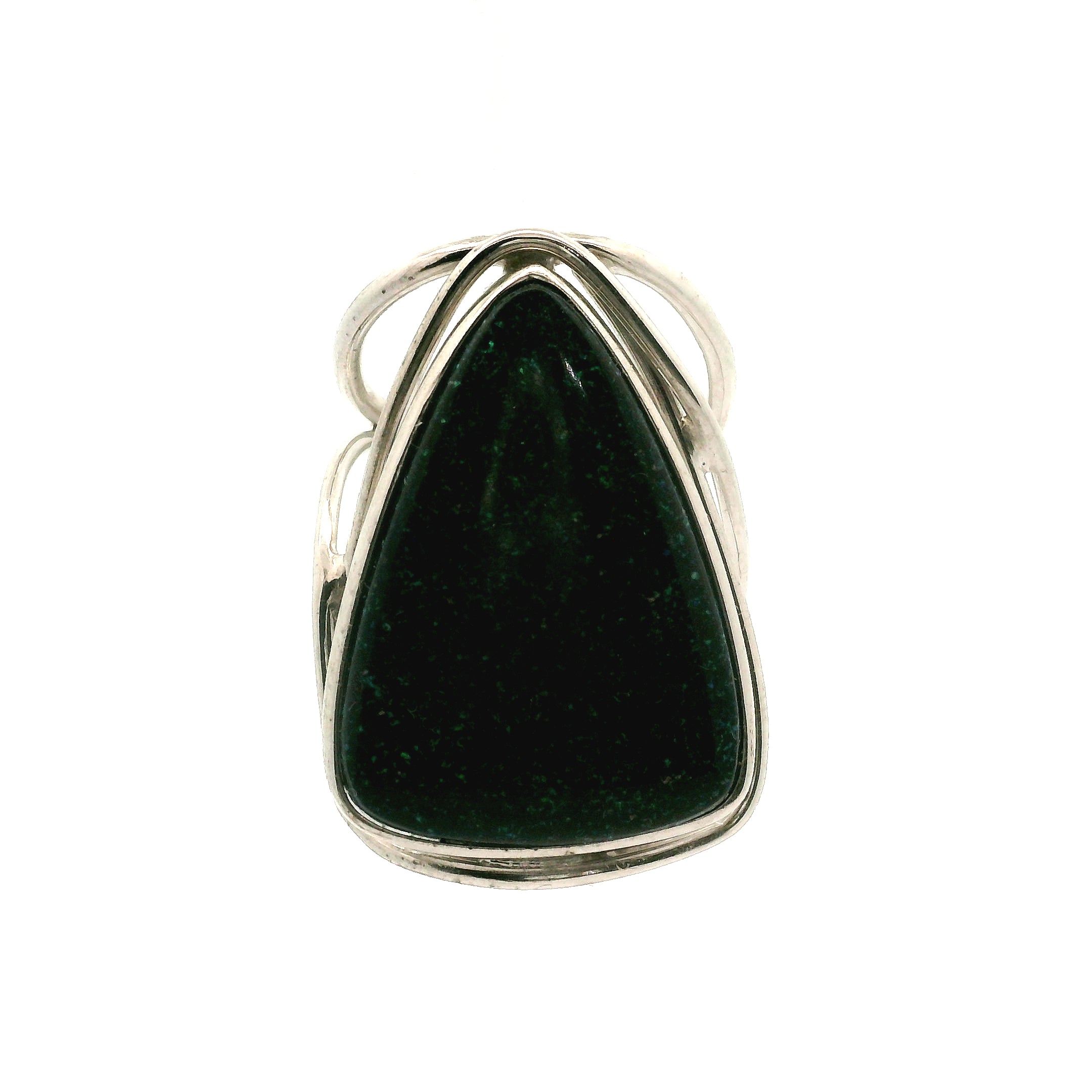 Galaxy Opal Cuff Ring 925 Silver for Psychic Sensitivity, Subtle Energy and Intuition
