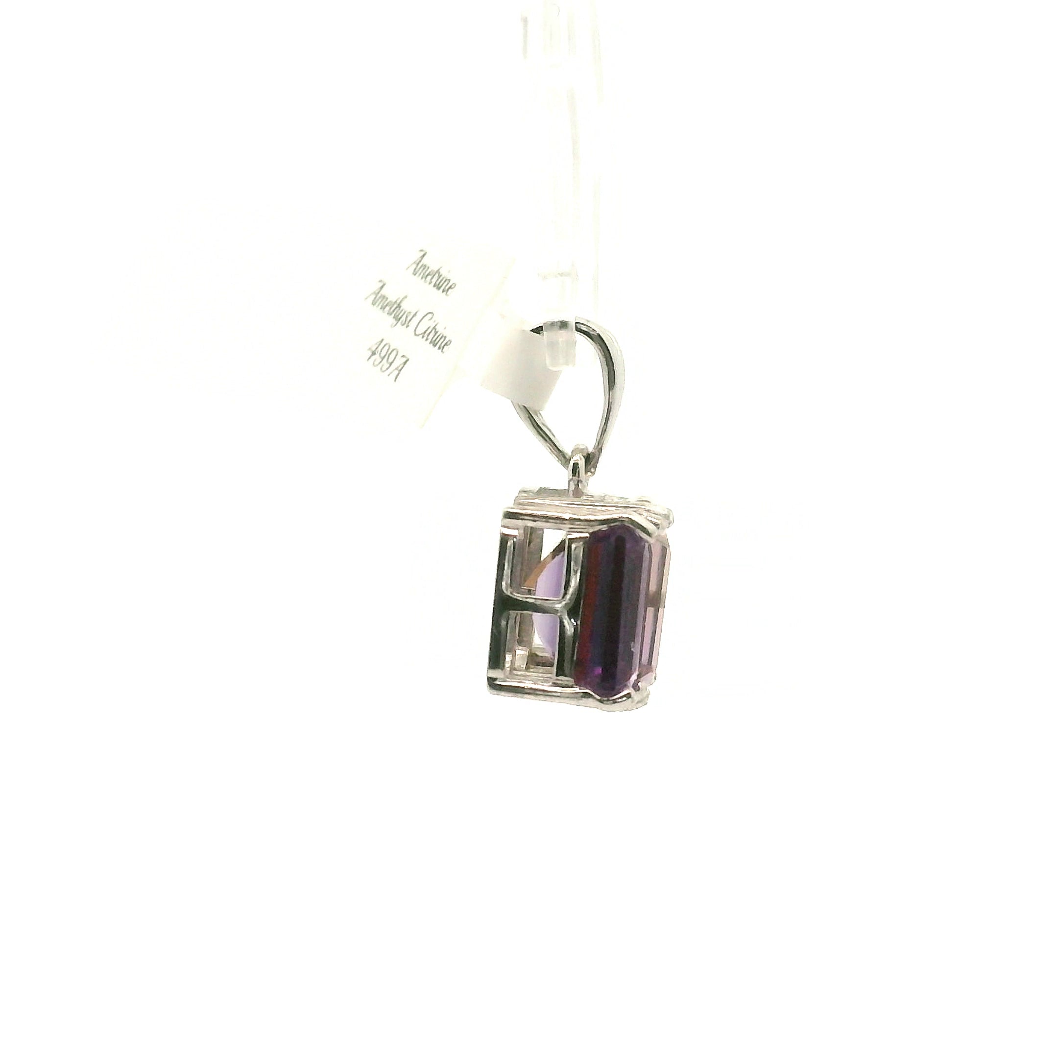 Ametrine Triple Crown Pendant .925 Silver for Empowerment & Harmony