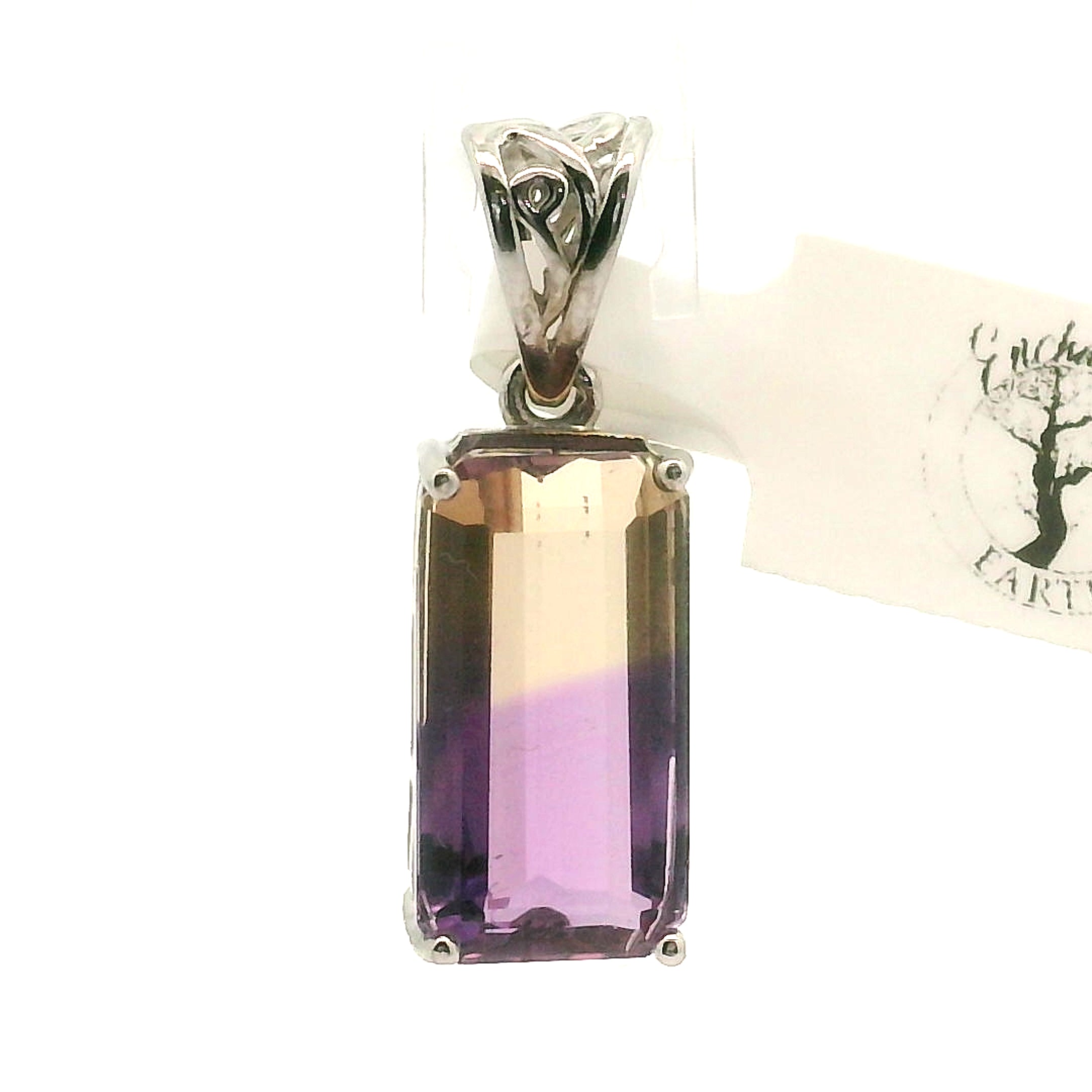 Ametrine Pendant .925 Silver for Empowerment & Harmony