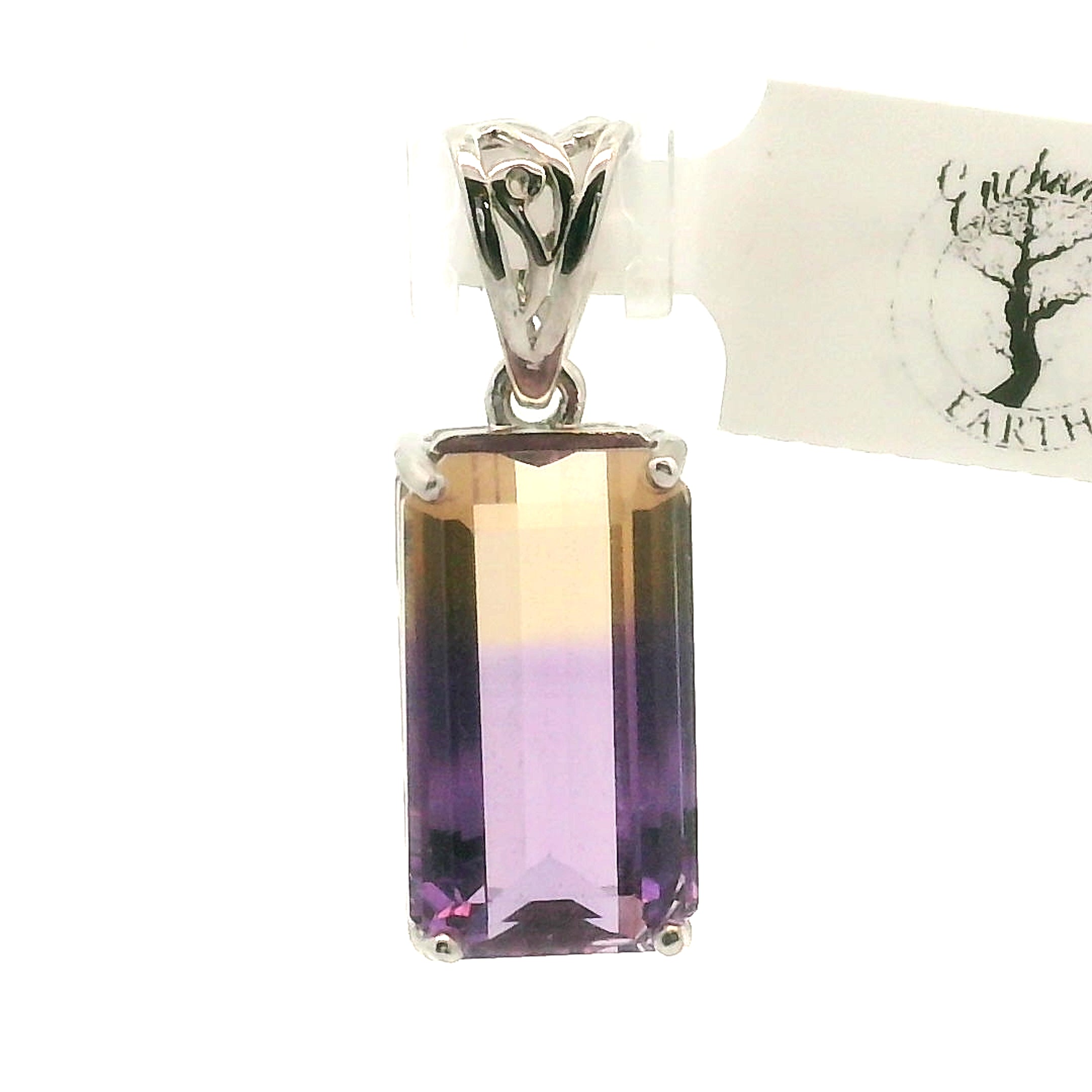 Ametrine Pendant .925 Silver for Empowerment & Harmony