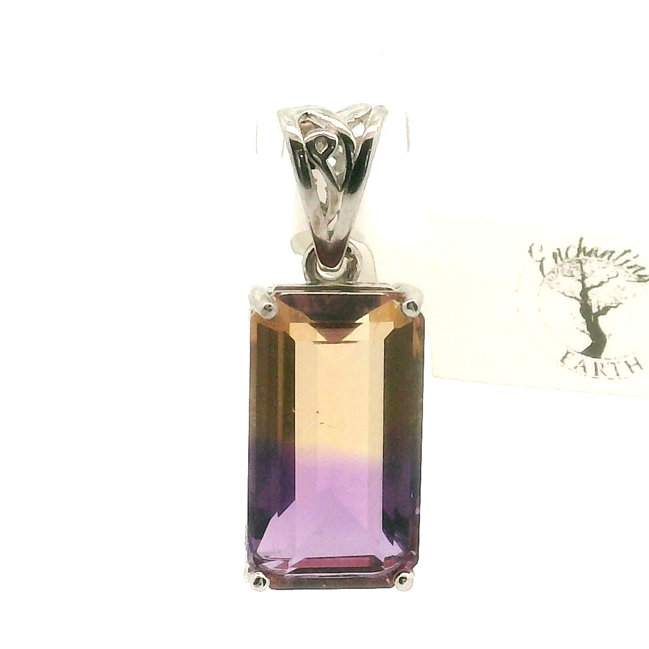 Ametrine Pendant .925 Silver for Empowerment & Harmony