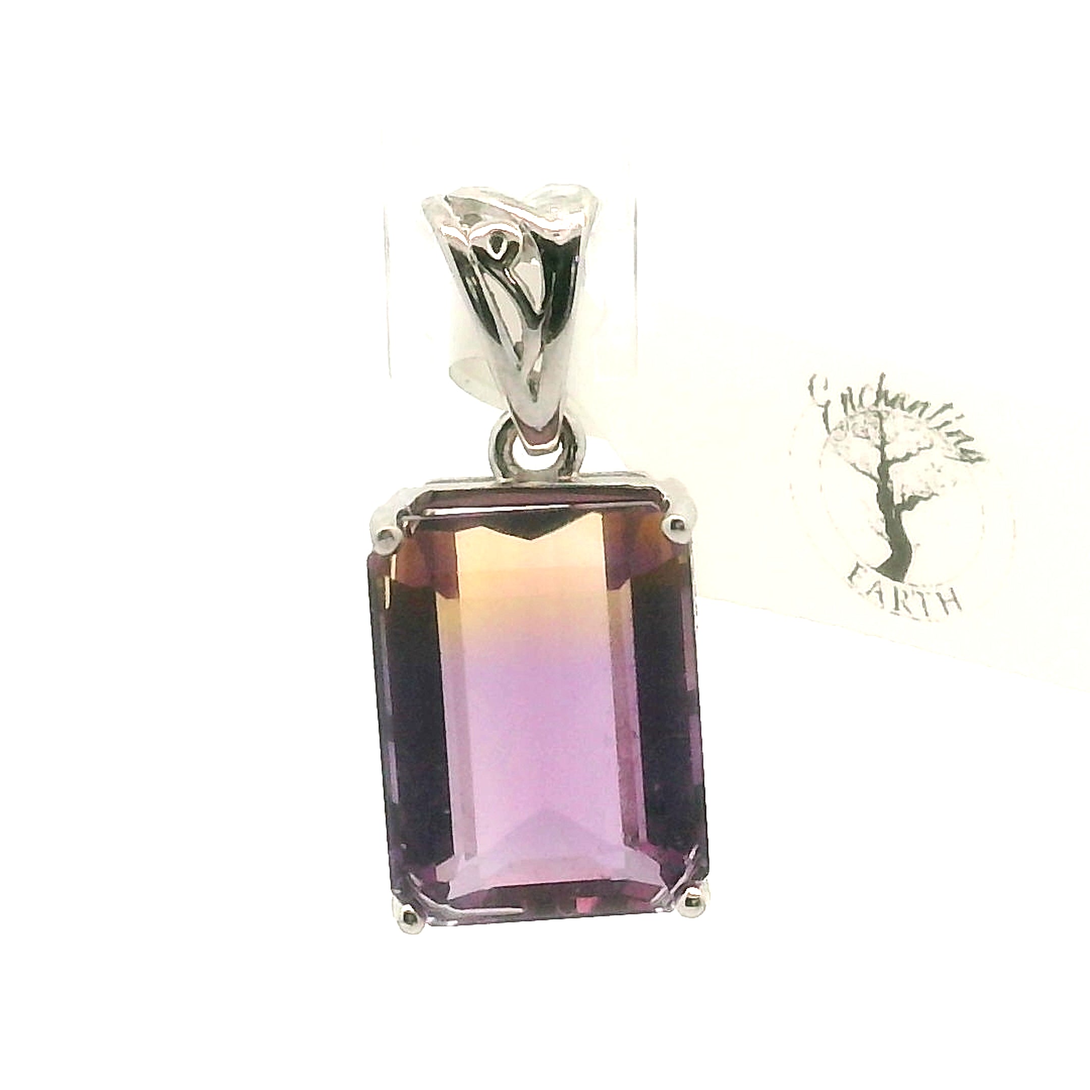 Ametrine Pendant .925 Silver for Empowerment & Harmony
