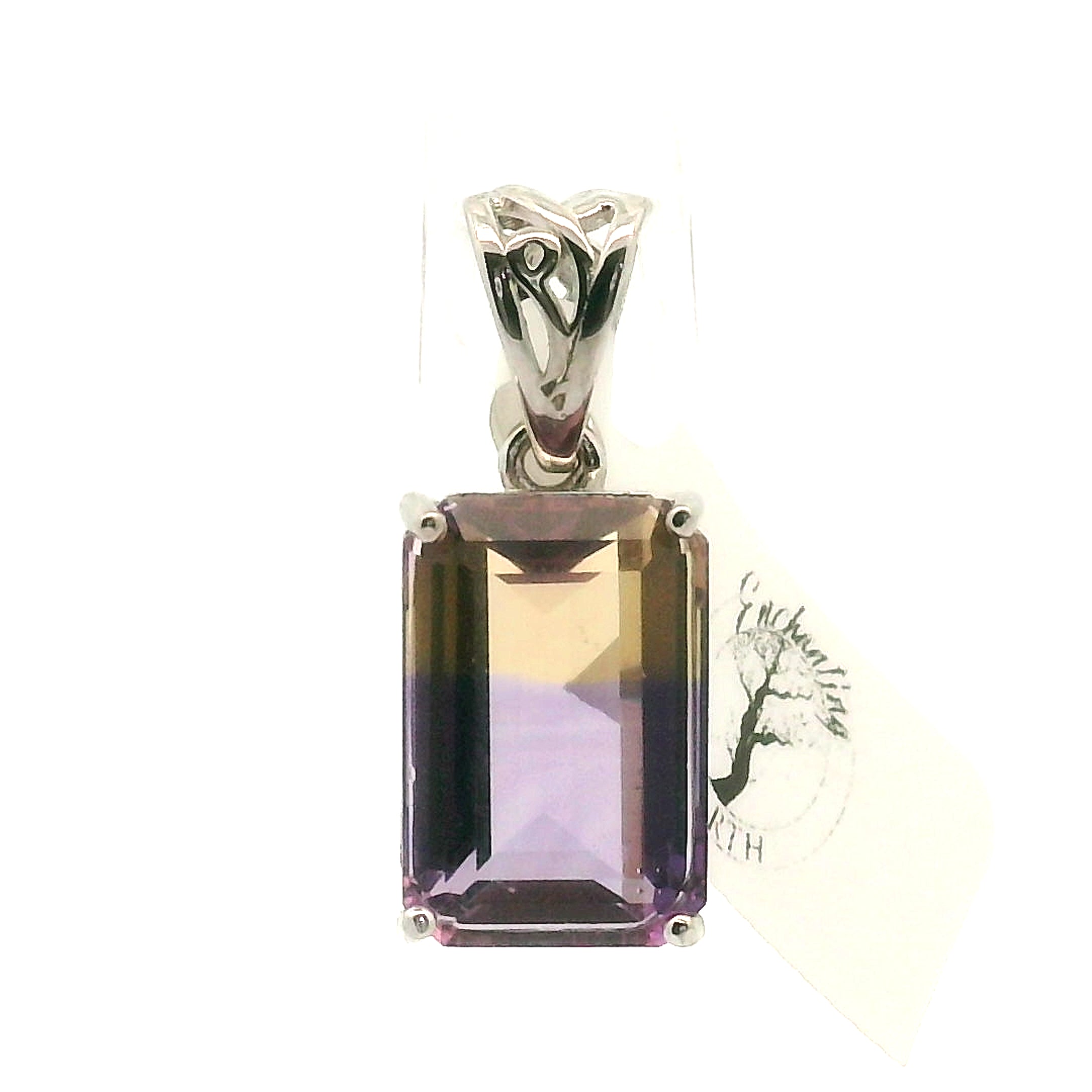 Ametrine Pendant .925 Silver for Empowerment & Harmony
