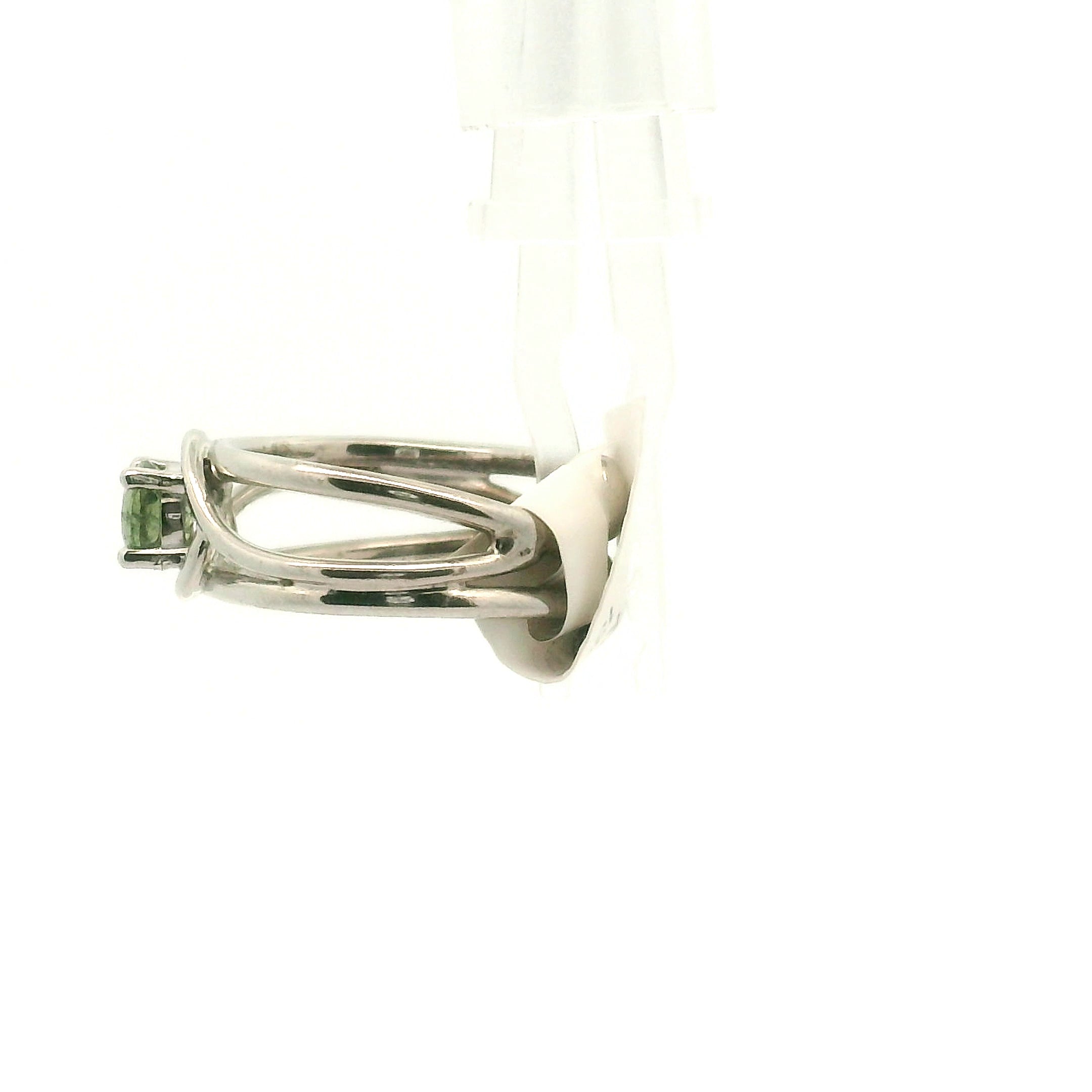 Kenya Green Apatite Midi Cuff Ring .925 Silver for Self-love and Forgiveness