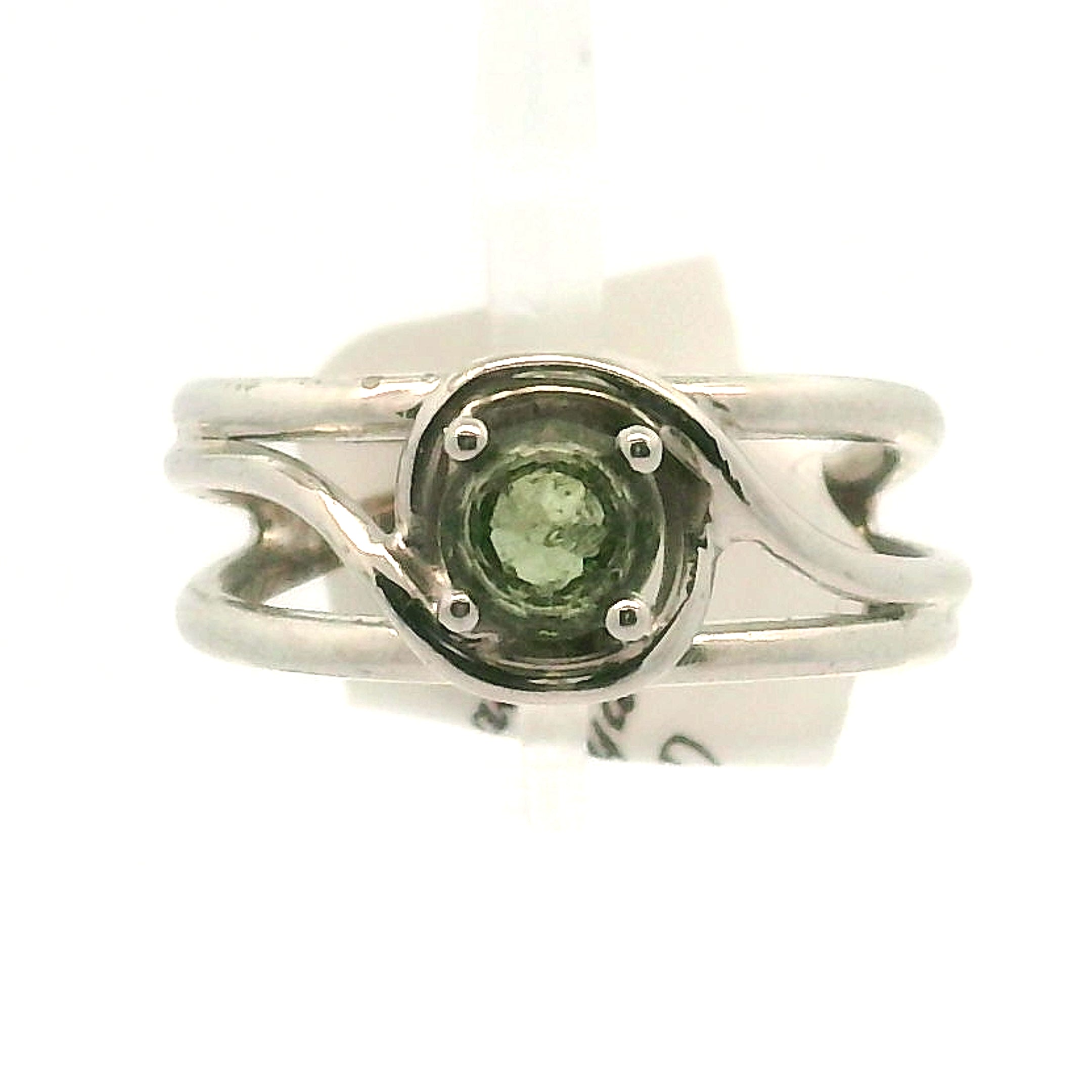 Kenya Green Apatite Midi Cuff Ring .925 Silver for Self-love and Forgiveness