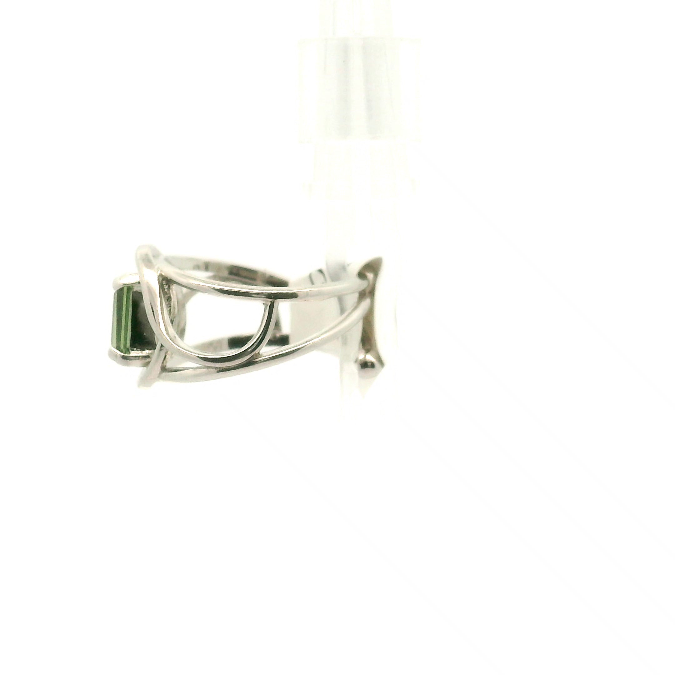 Kenya Green Apatite Midi Cuff Ring .925 Silver for Self-love and Forgiveness