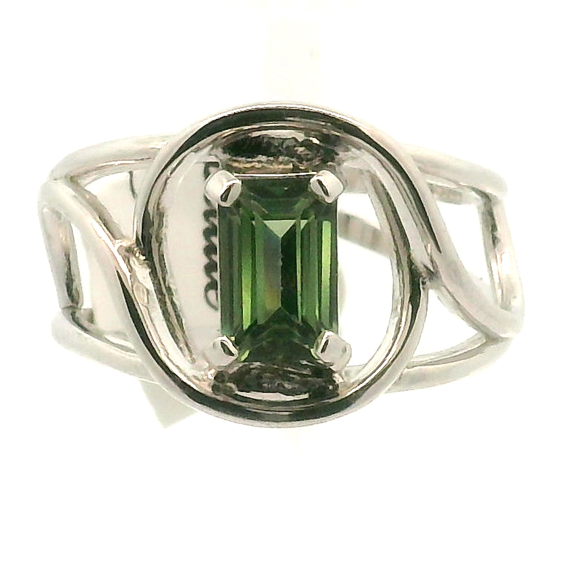 Kenya Green Apatite Midi Cuff Ring .925 Silver for Self-love and Forgiveness