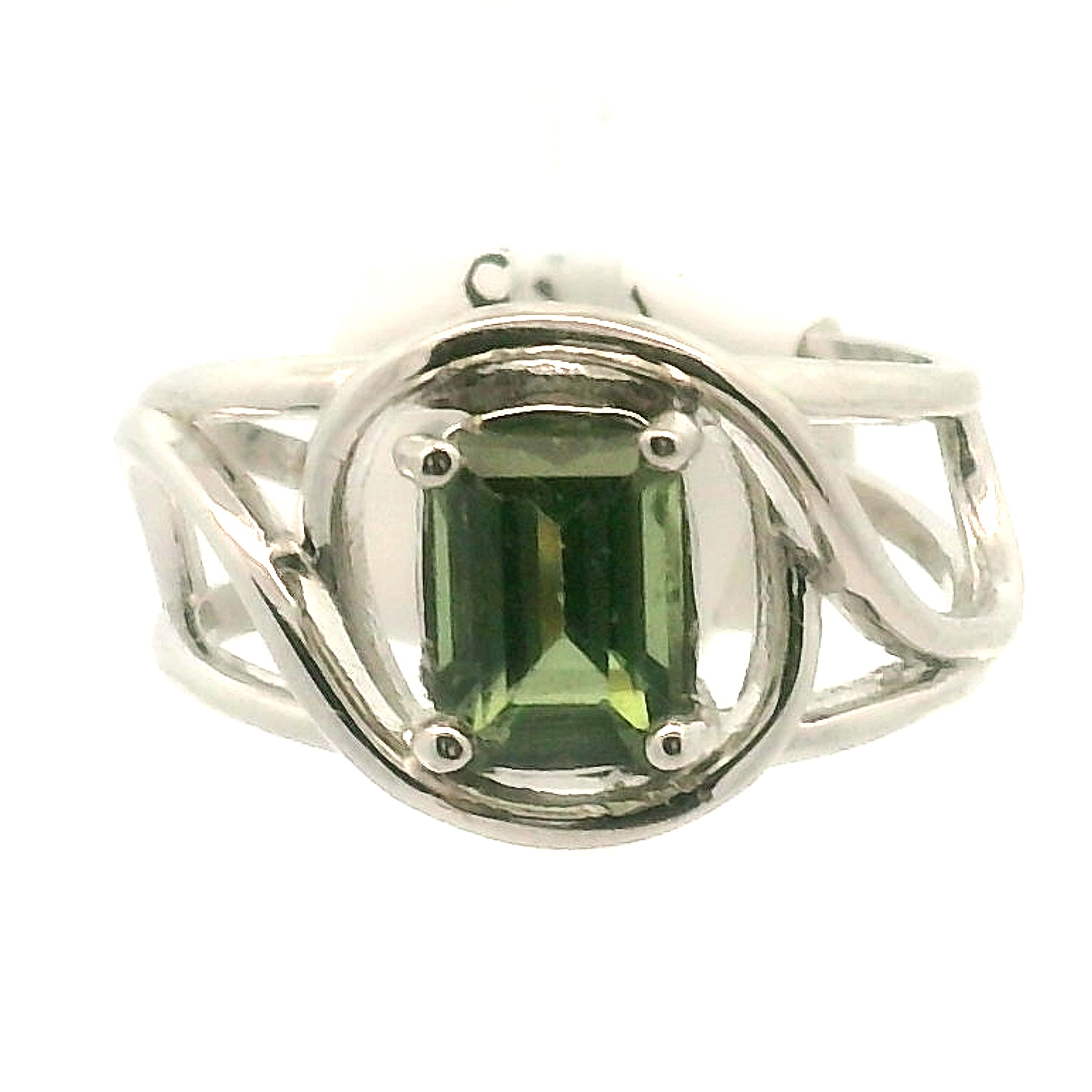 Kenya Green Apatite Midi Cuff Ring .925 Silver for Self-love and Forgiveness