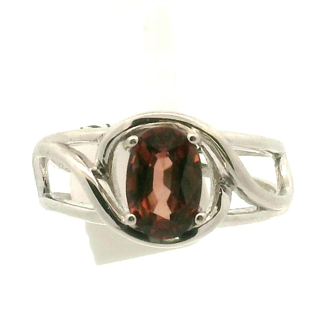 Rose Zircon Cuff Ring .925 Silver for Transformation