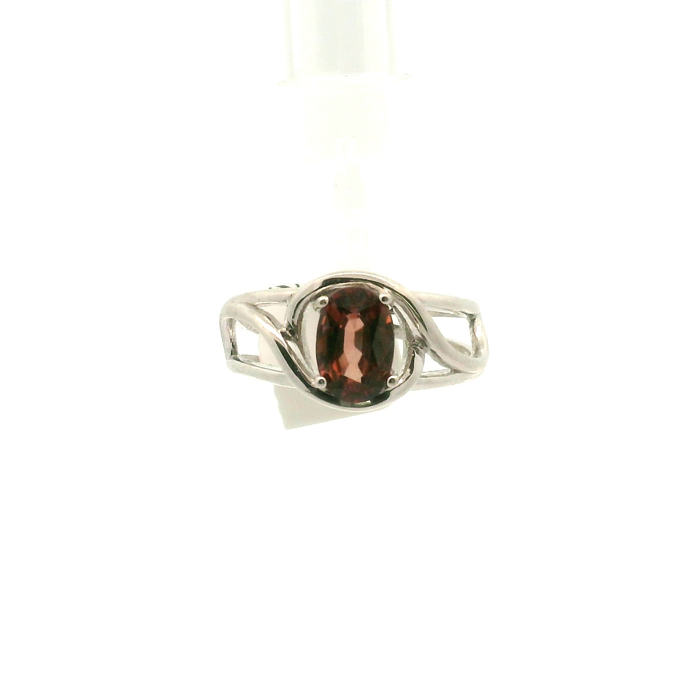 Rose Zircon Cuff Ring .925 Silver for Transformation