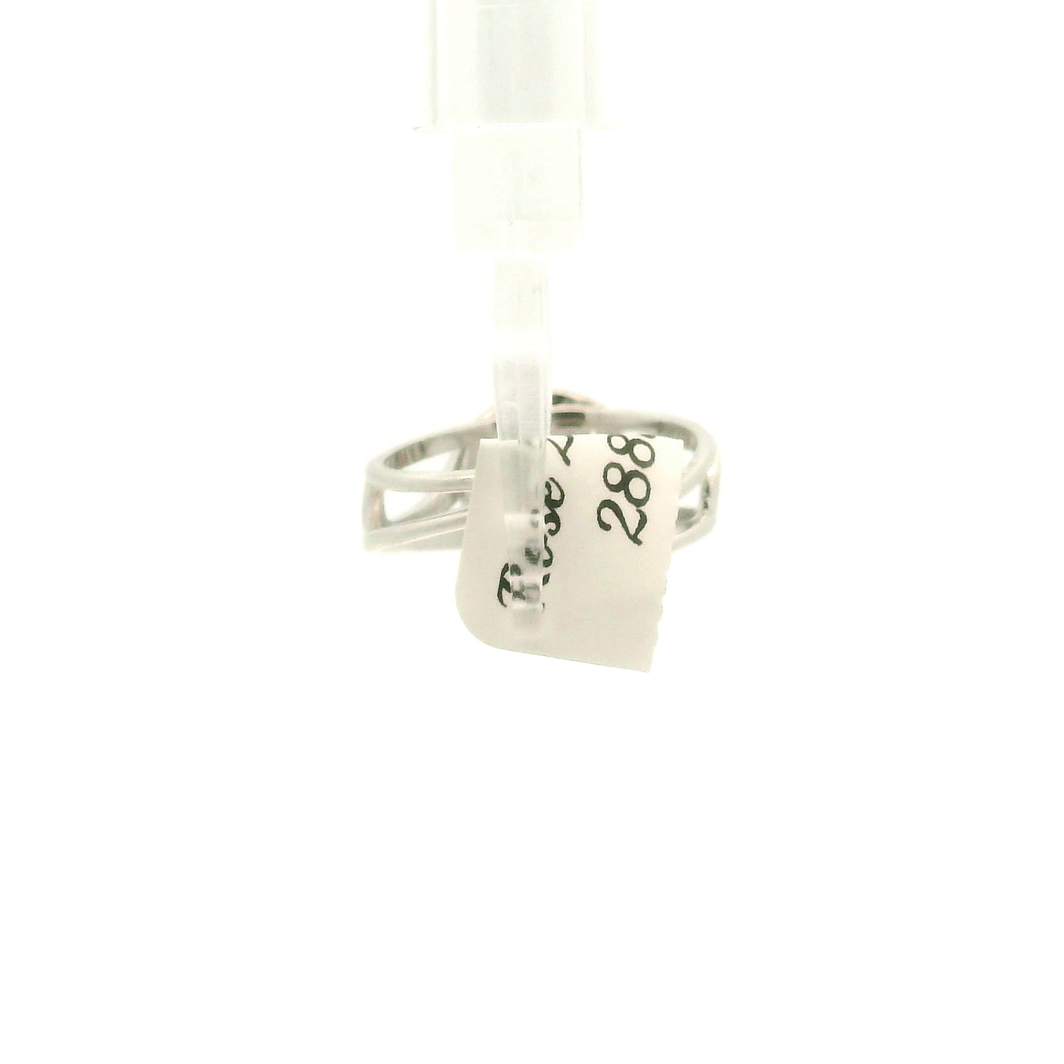 Rose Zircon Cuff Ring .925 Silver for Transformation