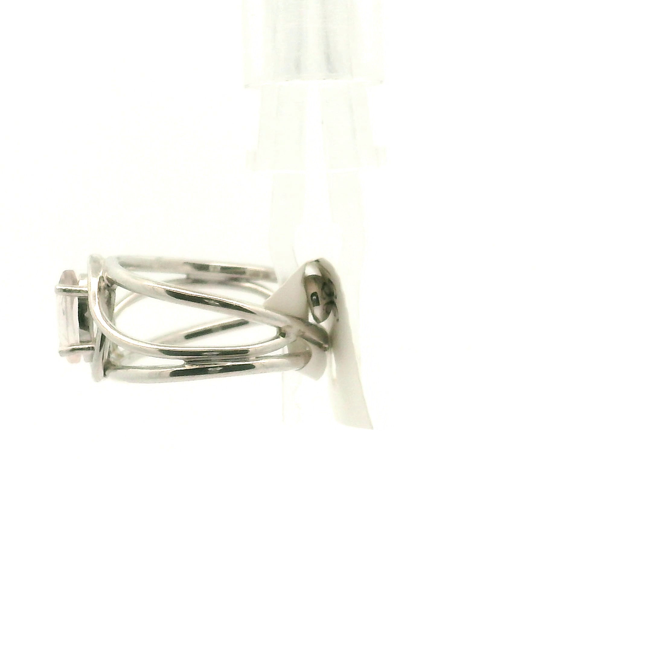 Rose Quartz Midi Cuff Ring .925 Silver for Compassion and Self Love