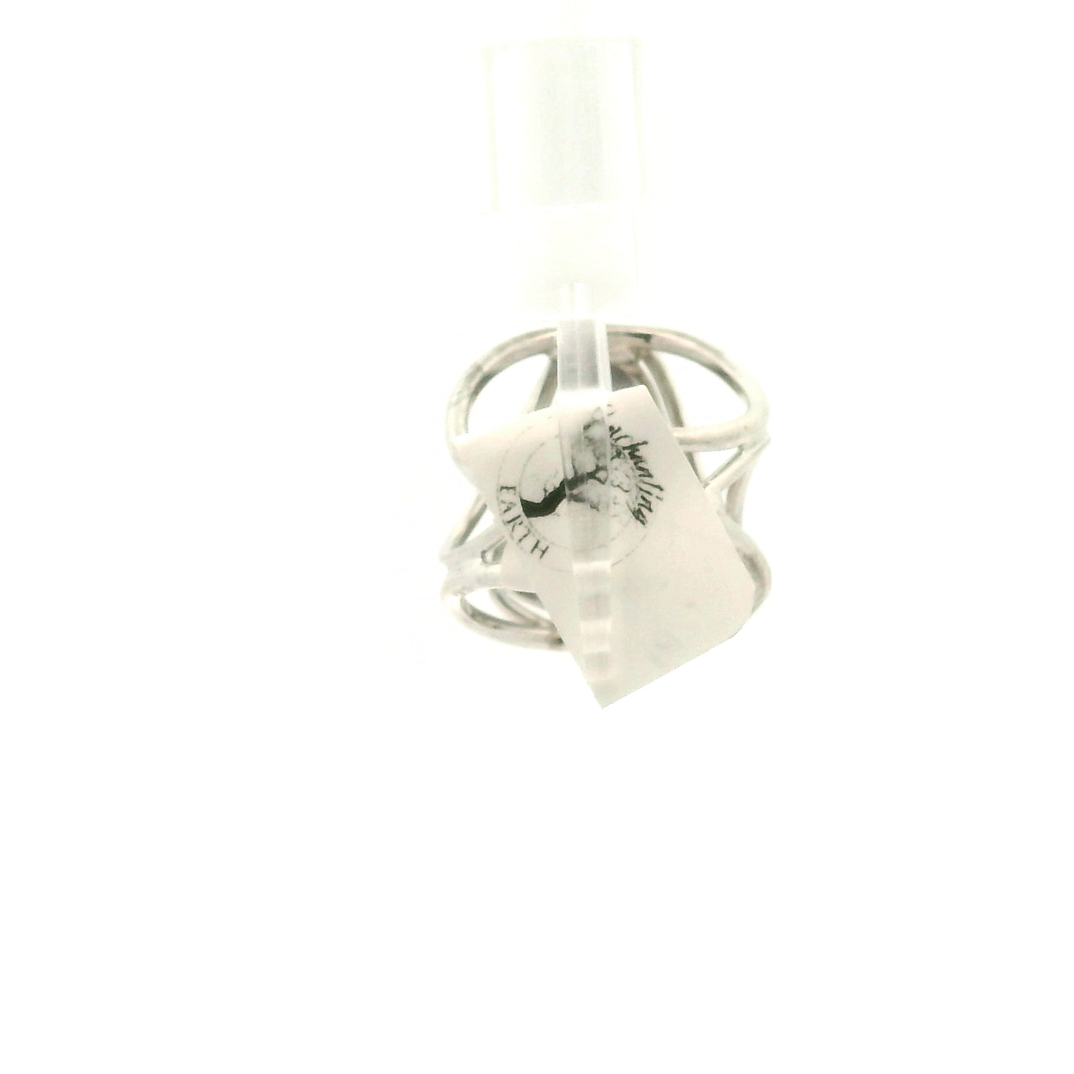 Hyacinth Jasper Cuff Ring 925 Silver for Inner Knowing and Higher Perception