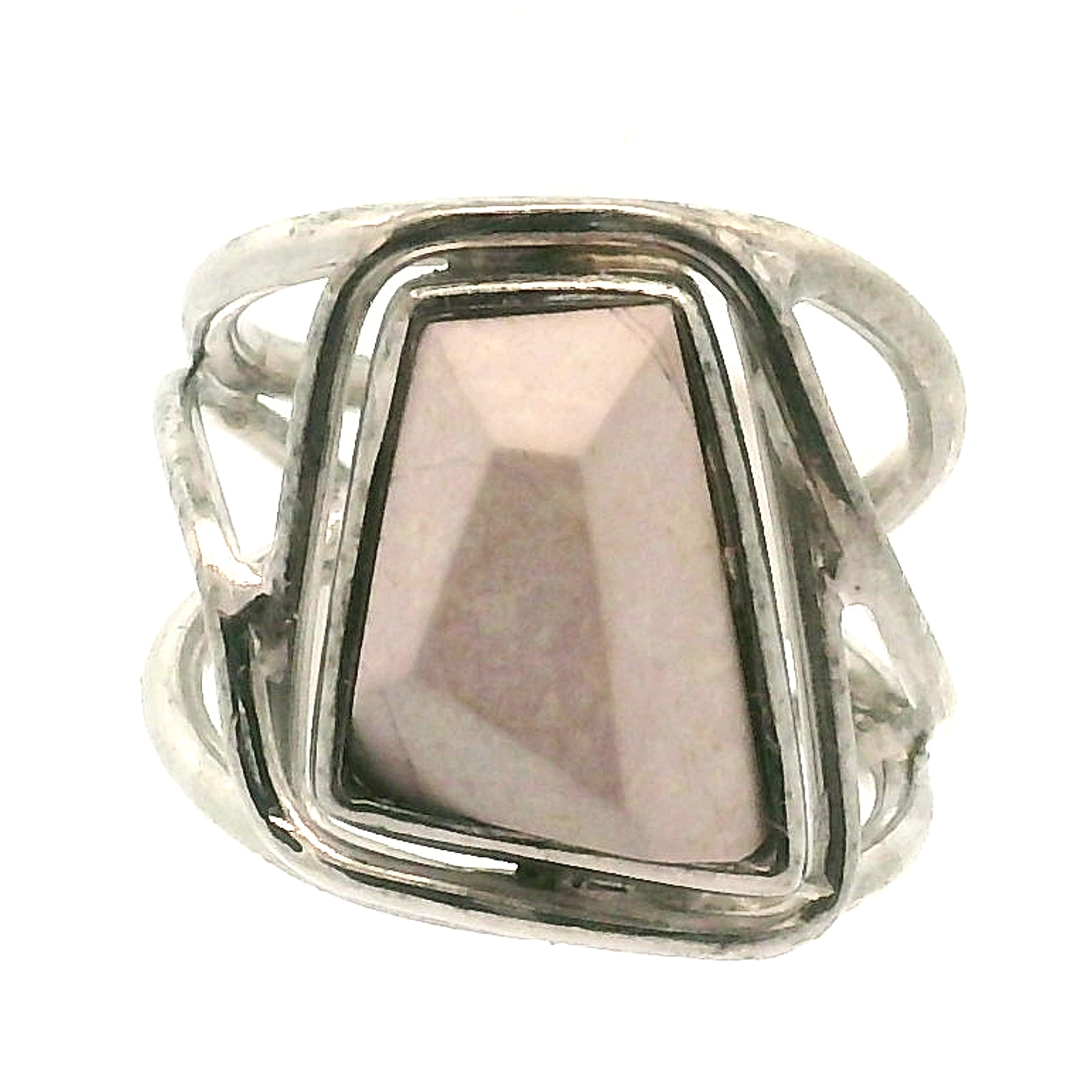 Hyacinth Jasper Cuff Ring 925 Silver for Inner Knowing and Higher Perception