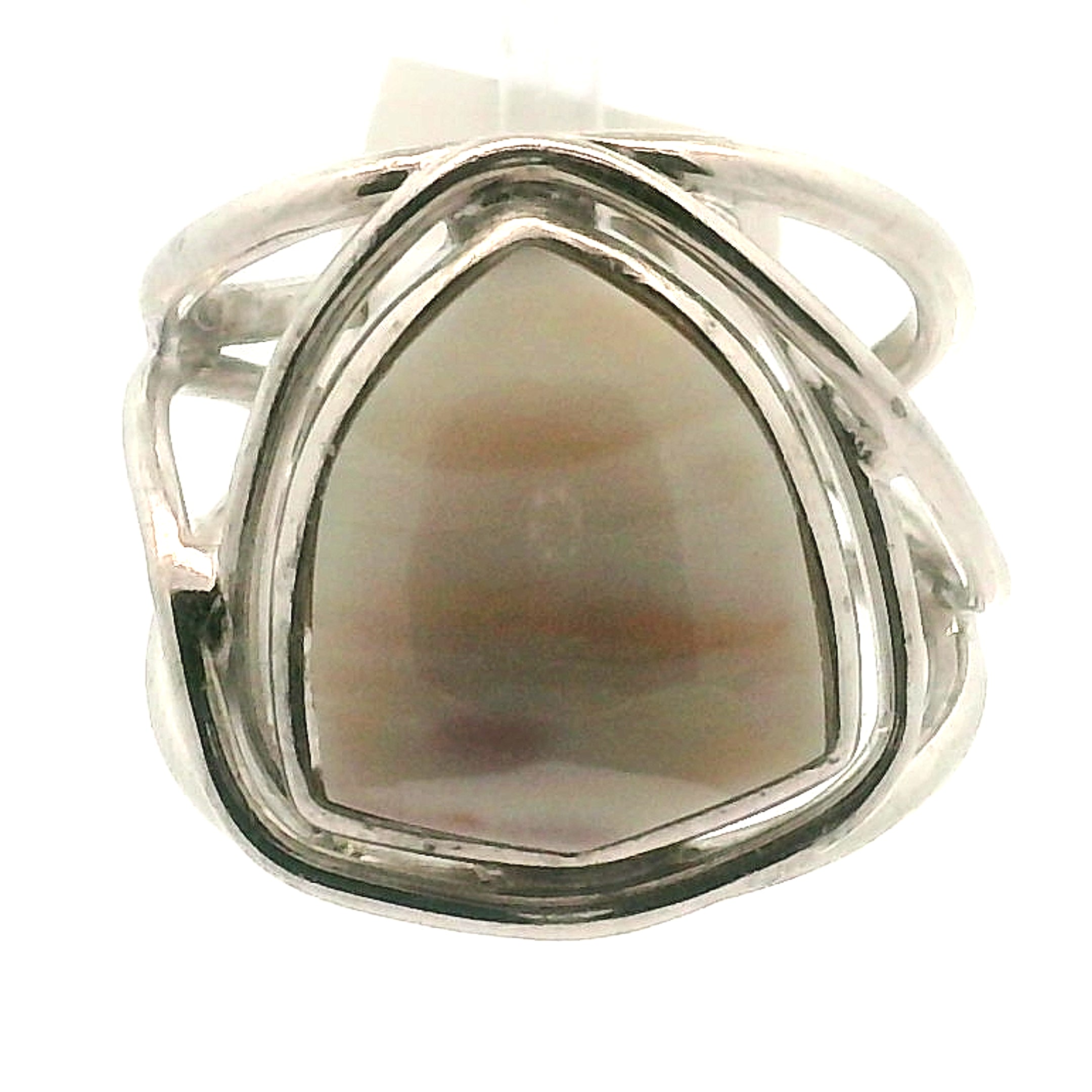 Hyacinth Jasper Cuff Ring 925 Silver for Inner Knowing and Higher Perception