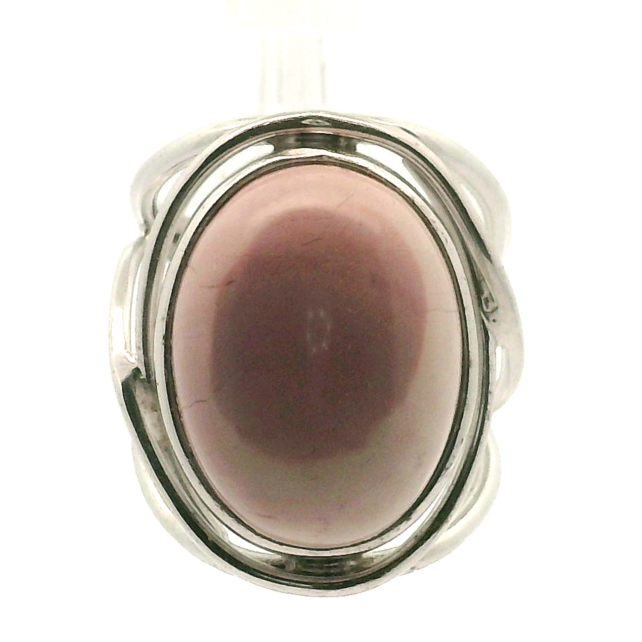 Hyacinth Jasper Cuff Ring 925 Silver for Inner Knowing and Higher Perception