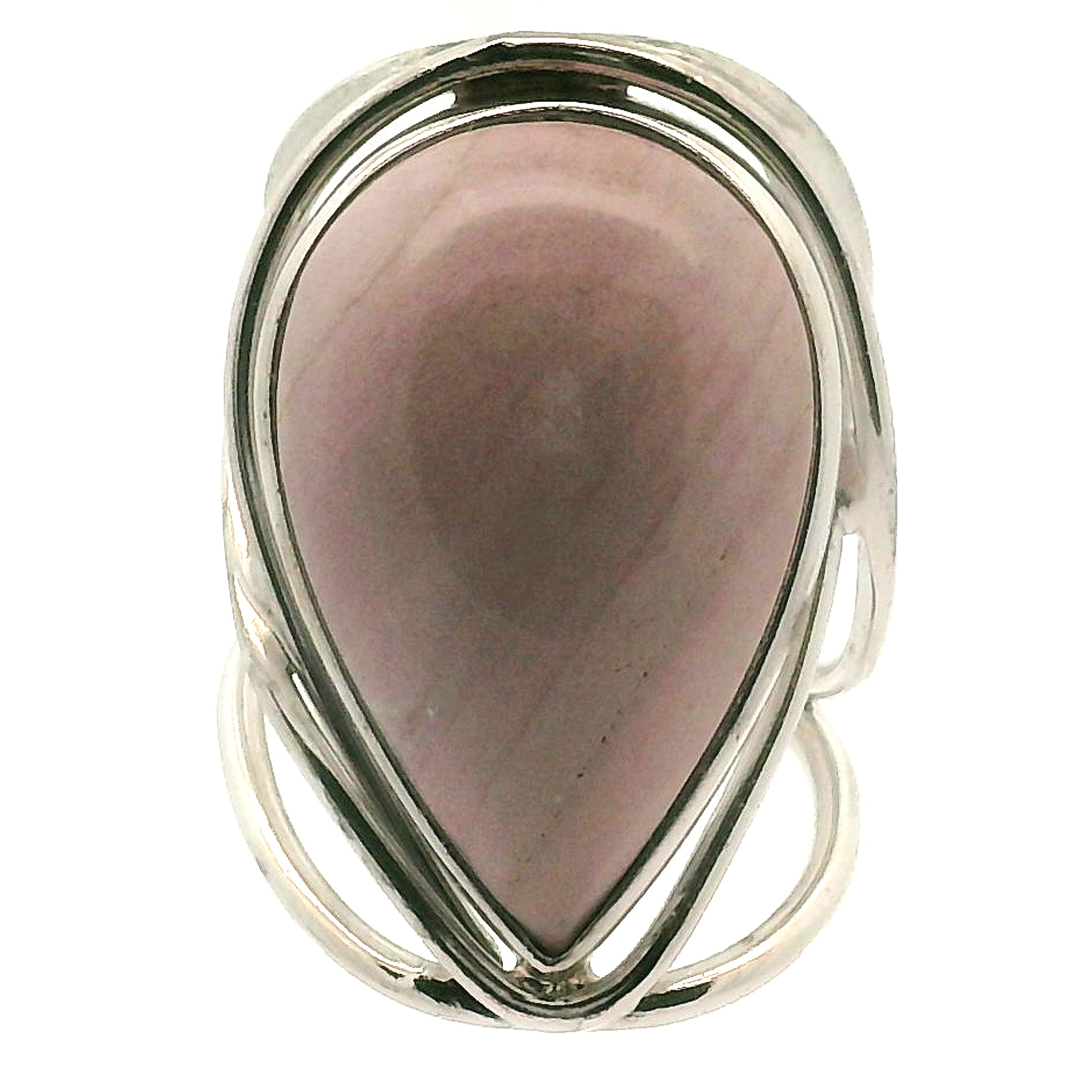 Hyacinth Jasper Cuff Ring 925 Silver for Inner Knowing and Higher Perception