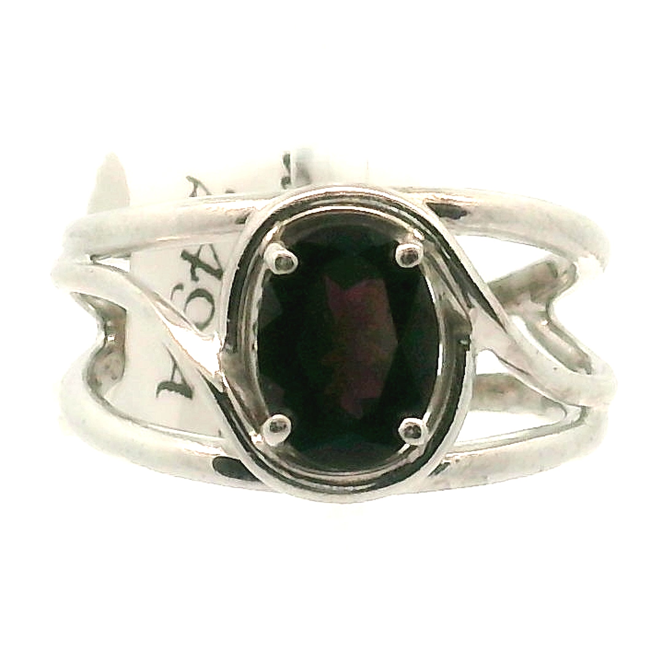 Red Amethyst Midi Cuff Ring .925 Silver for Empowerment