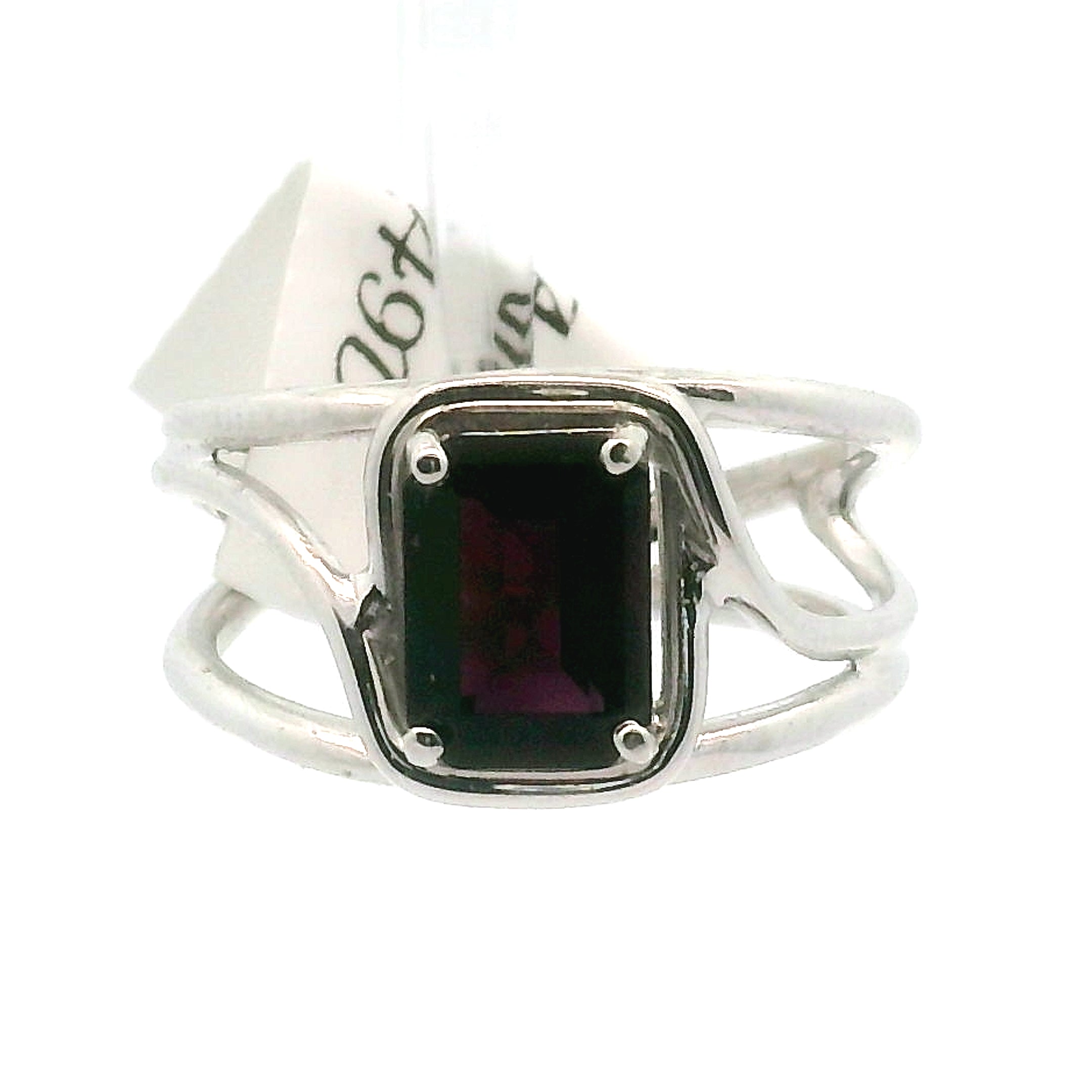 Red Amethyst Midi Cuff Ring .925 Silver for Empowerment