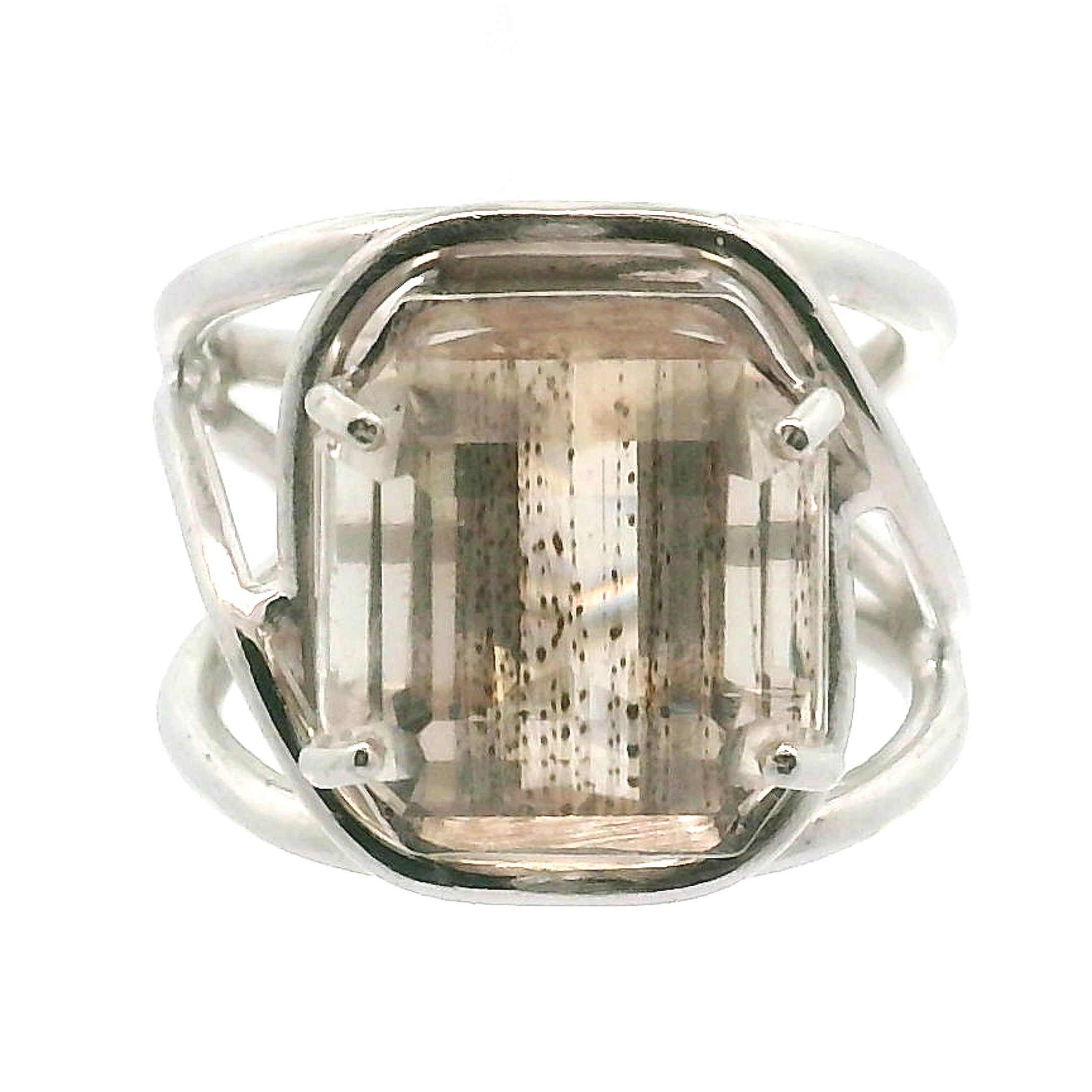 Rainbow Scapolite Midi Cuff Ring .925 Silver for Enhancing Communication with Guides, Insight & Memory