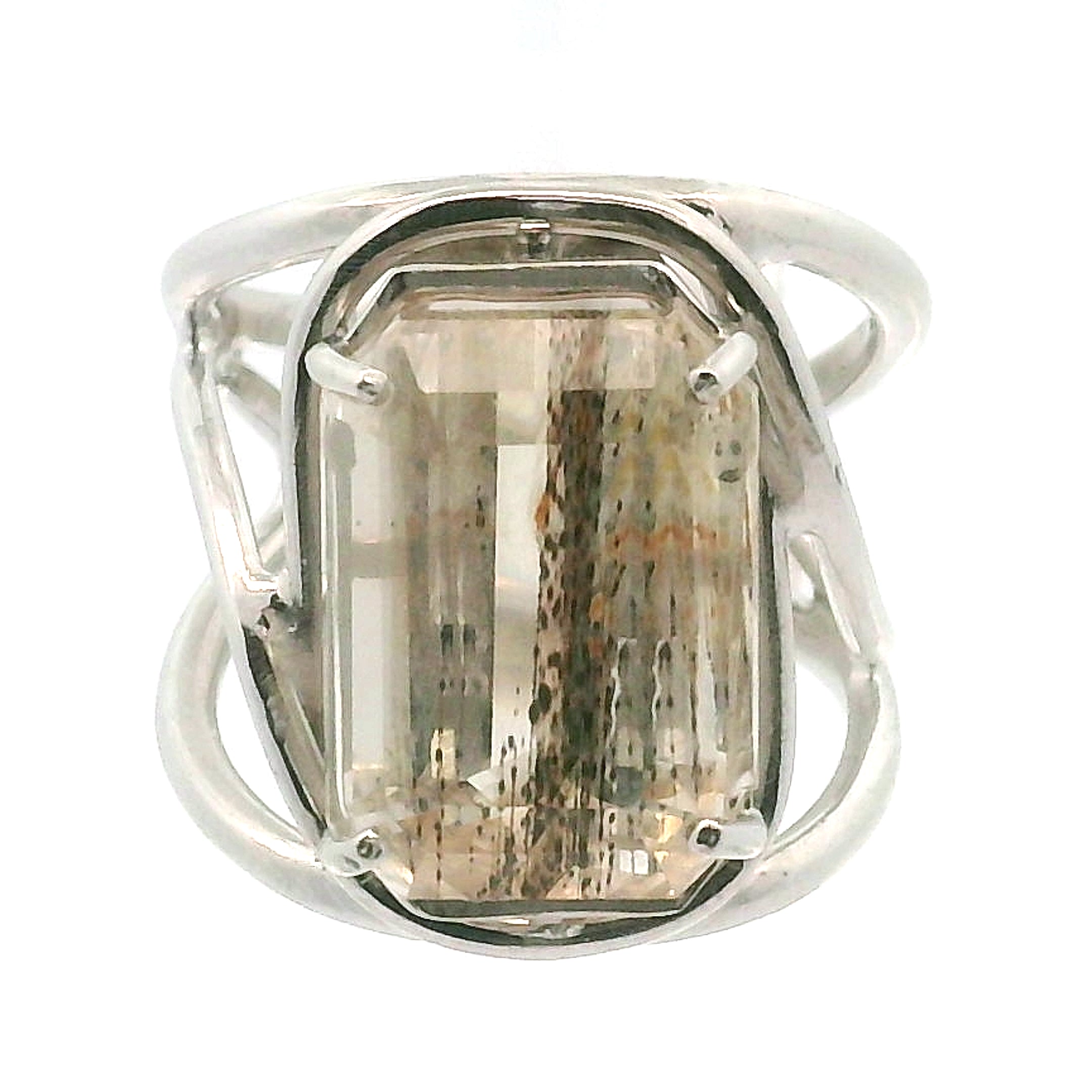 Rainbow Scapolite Midi Cuff Ring .925 Silver for Enhancing Communication with Guides, Insight & Memory