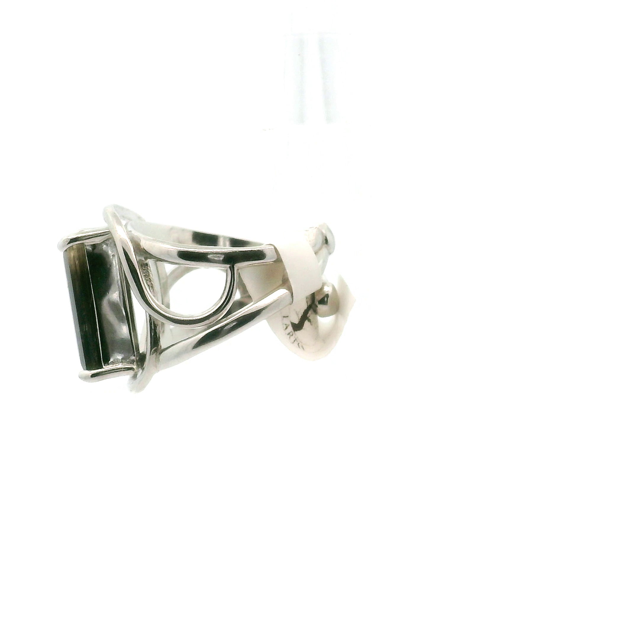 Dark Rainbow Scapolite Midi Cuff Ring .925 Silver for Enhancing Communication with Guides, Insight & Memory