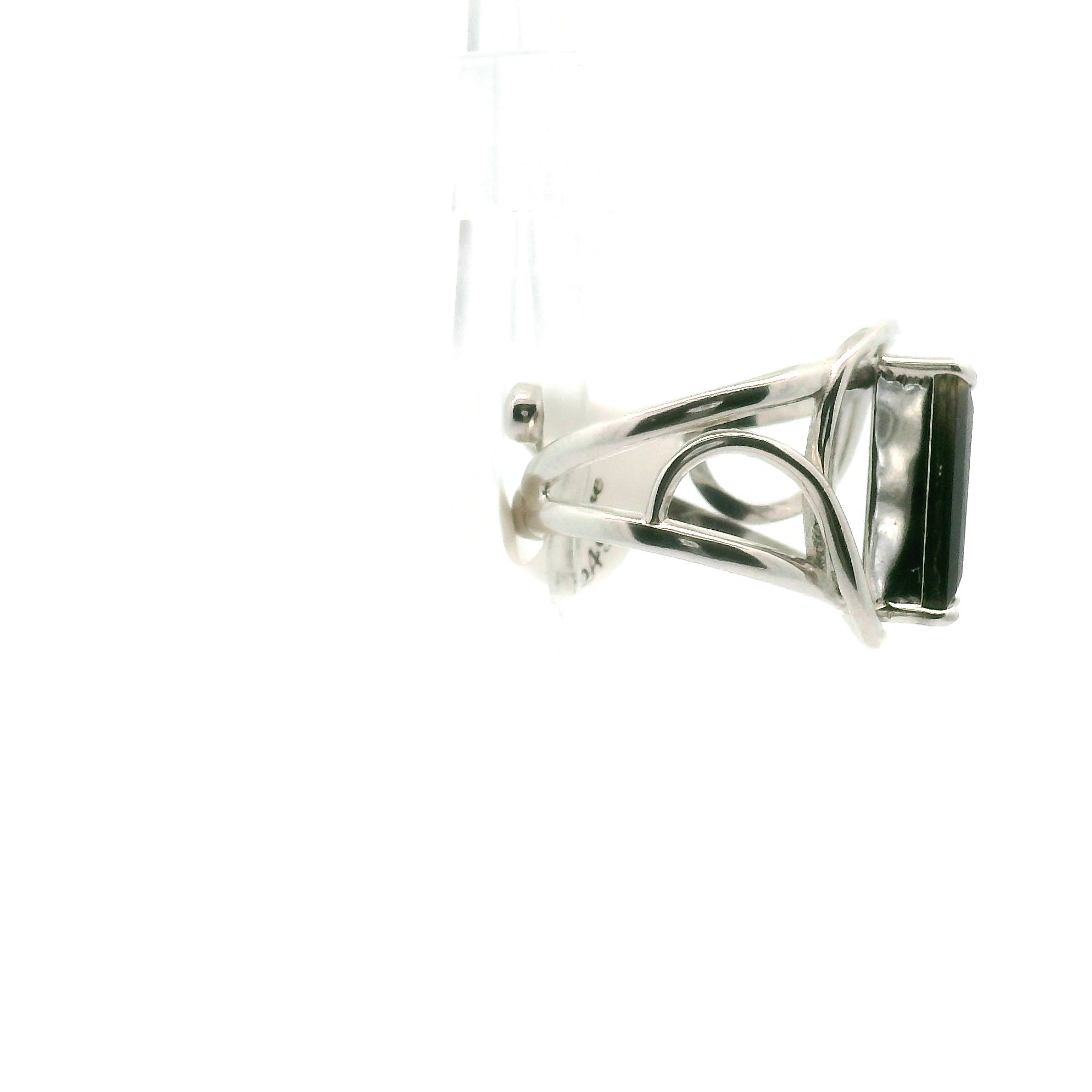 Dark Rainbow Scapolite Midi Cuff Ring .925 Silver for Enhancing Communication with Guides, Insight & Memory