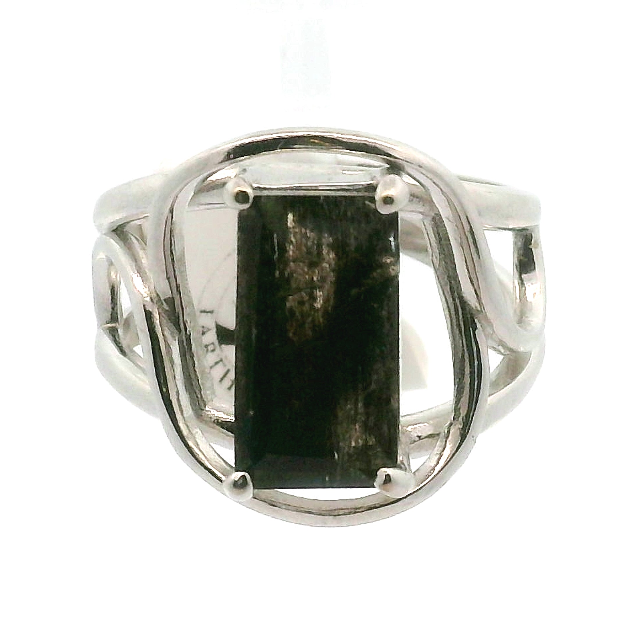 Dark Rainbow Scapolite Midi Cuff Ring .925 Silver for Enhancing Communication with Guides, Insight & Memory