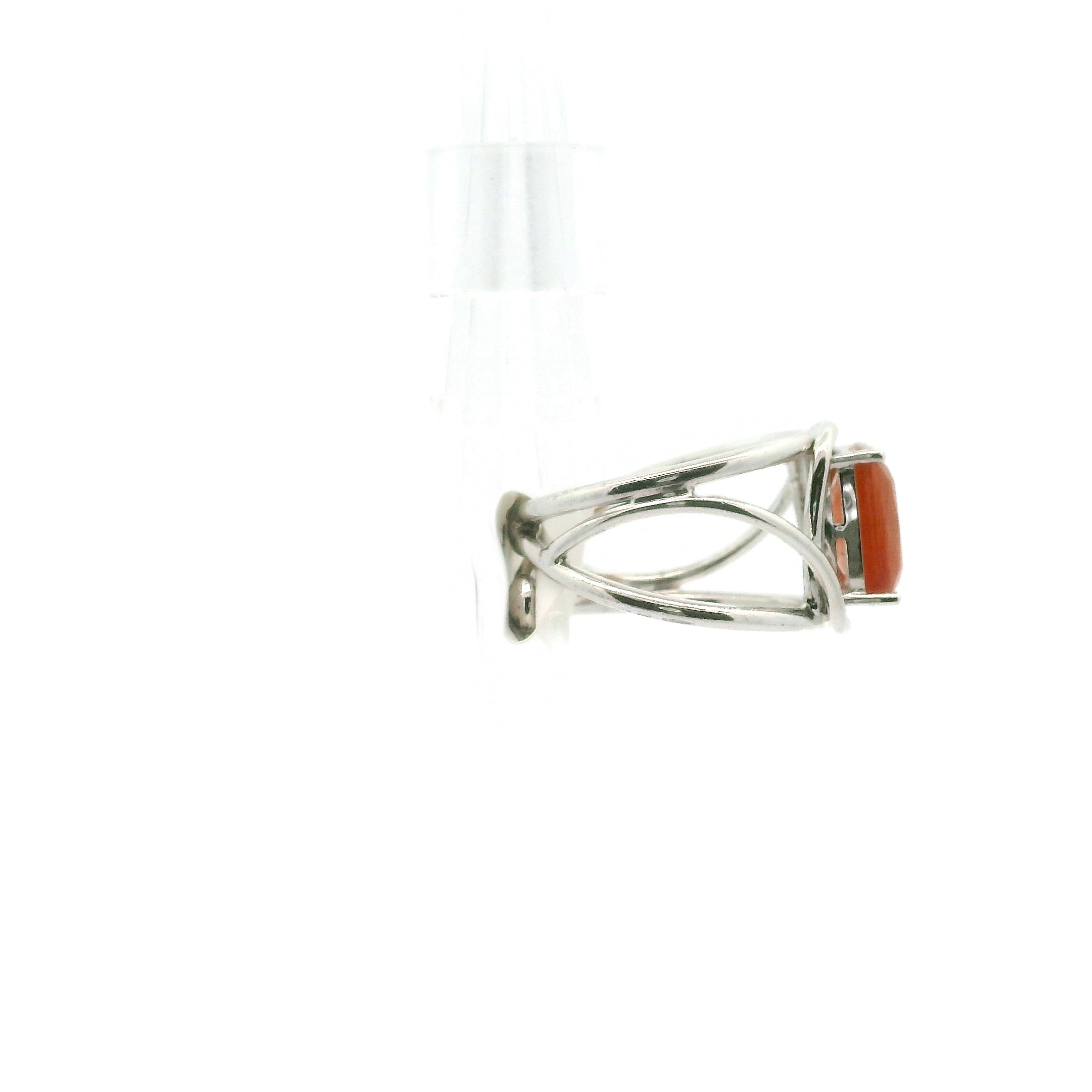Solar Scapolite Cuff Ring .925 Silver for Enhancing Communication with Guides, Insight & Memory