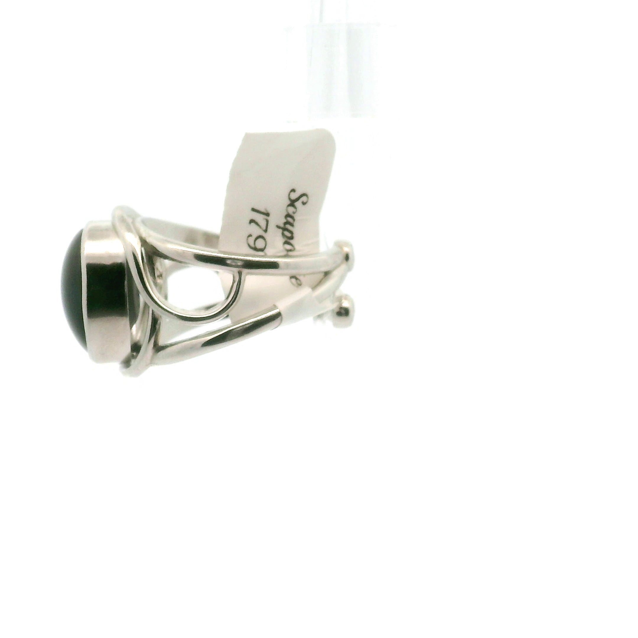 Cat's Eye Scapolite Cuff Ring .925 Silver for Enhancing Communication with Guides, Insight & Memory