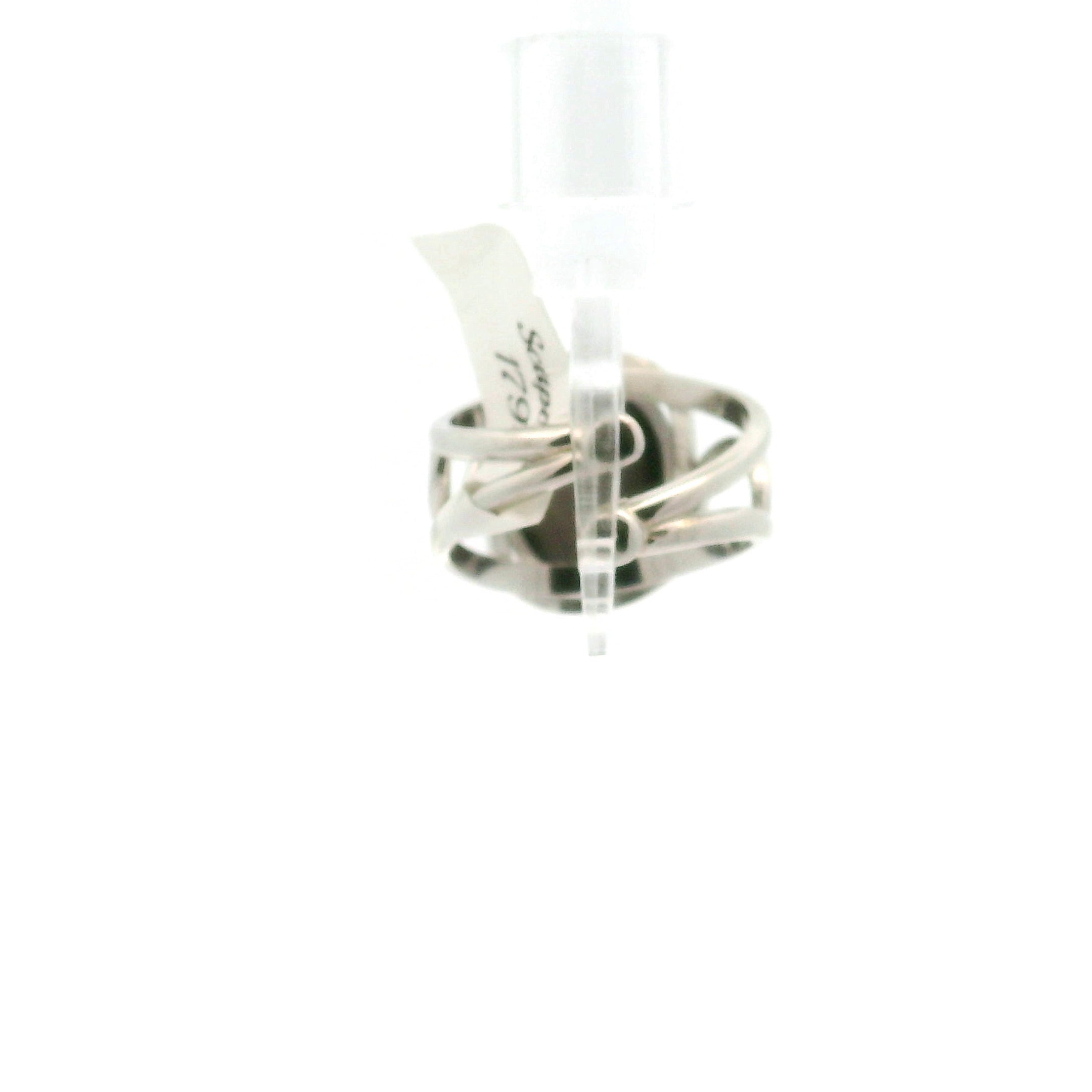 Cat's Eye Scapolite Cuff Ring .925 Silver for Enhancing Communication with Guides, Insight & Memory