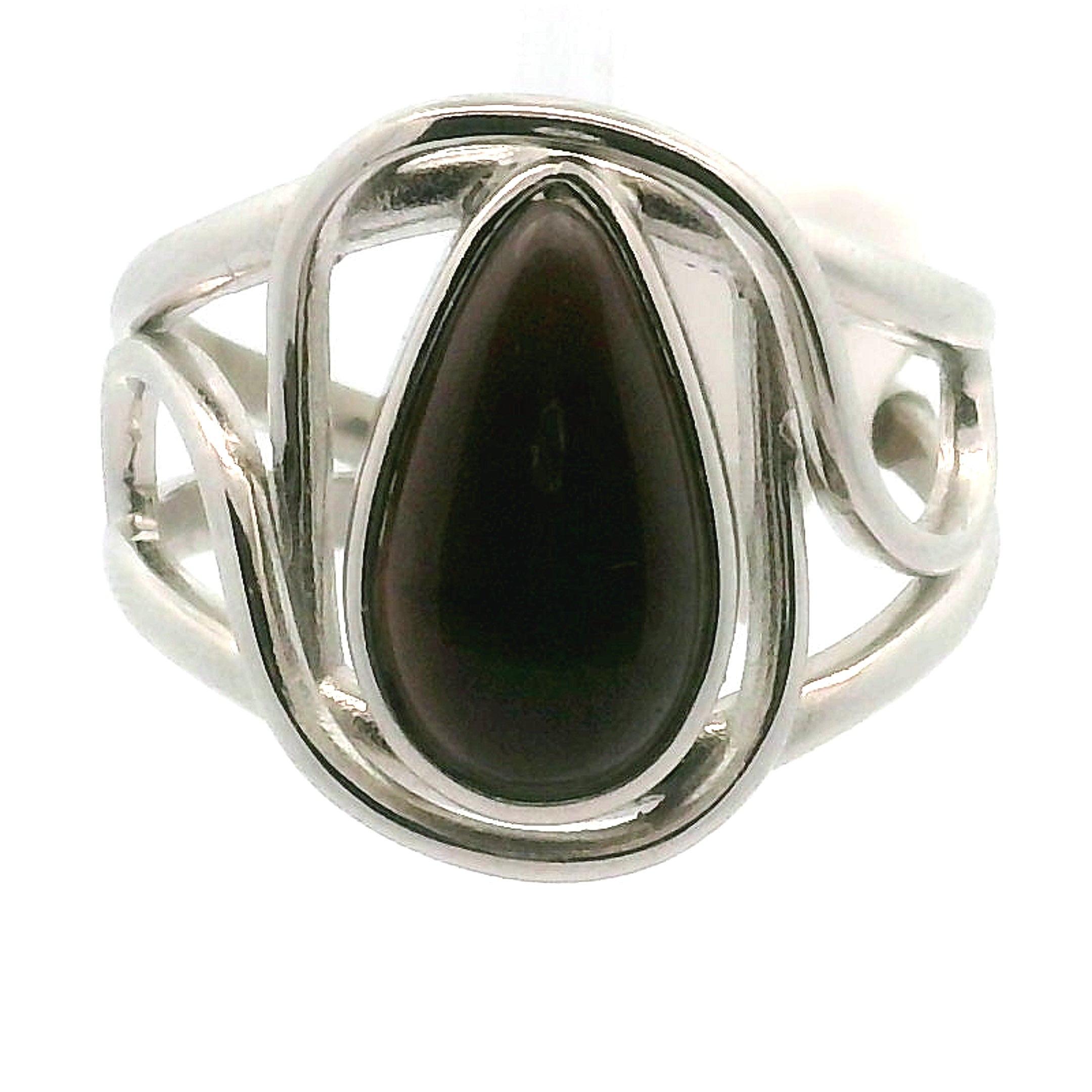 Cat's Eye Scapolite Cuff Ring .925 Silver for Enhancing Communication with Guides, Insight & Memory