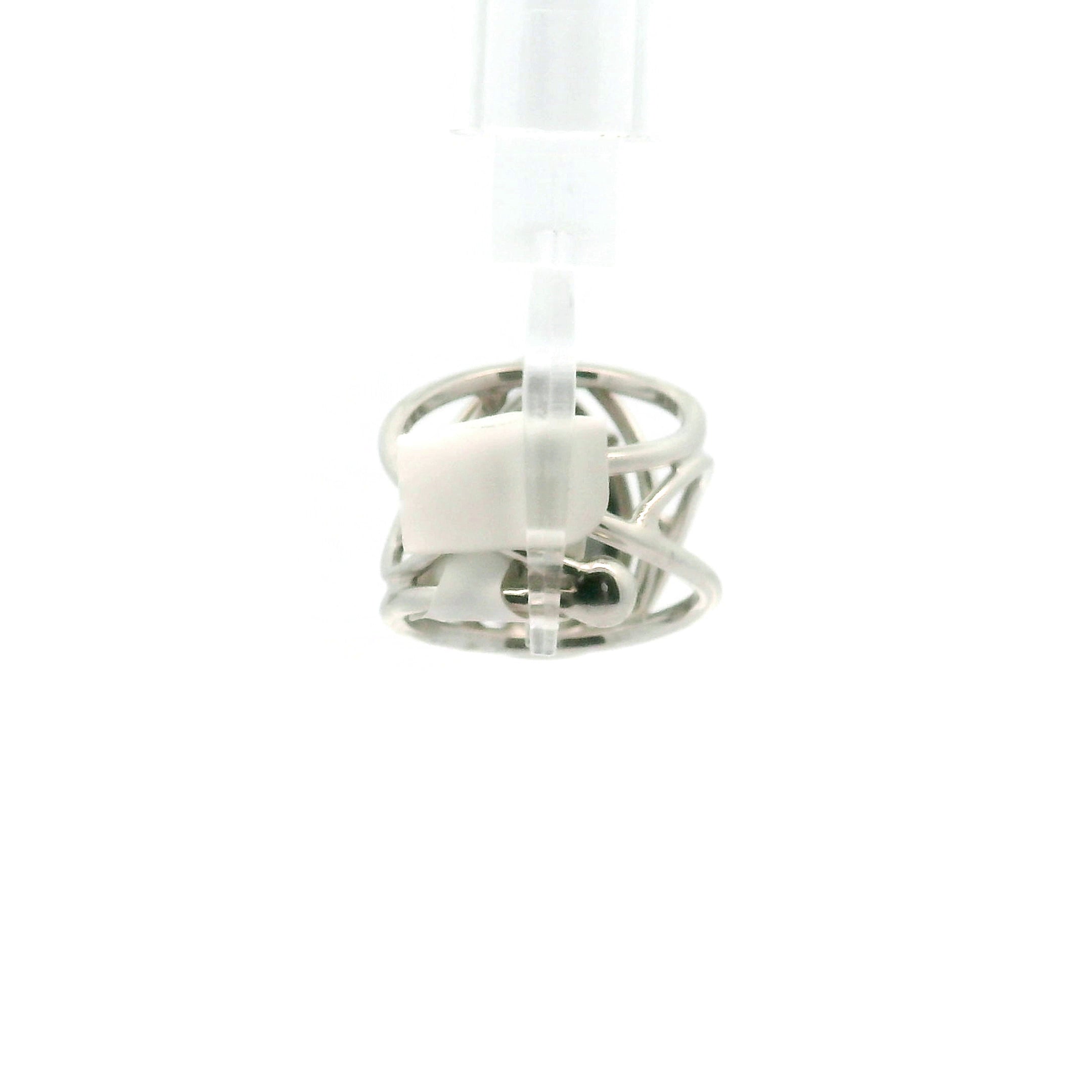 Hematite Faceted Cuff Ring .925 Silver for Deep Transformatinon and Grounding