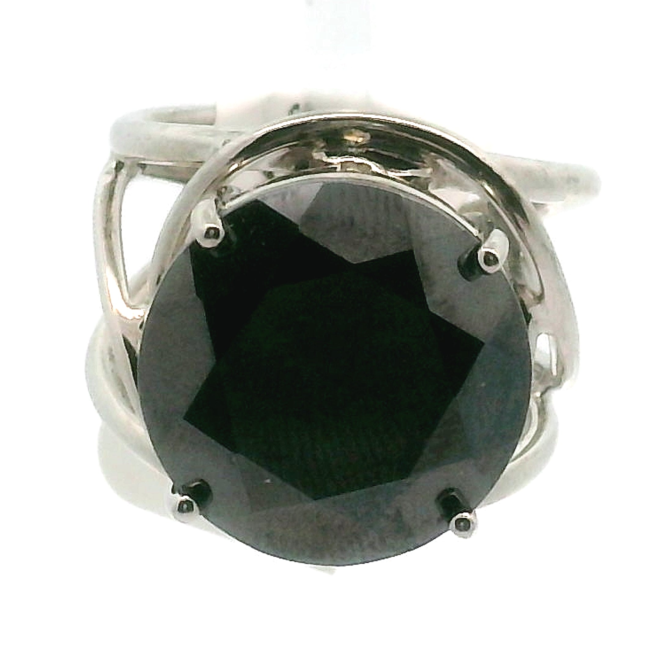 Hematite Faceted Cuff Ring .925 Silver for Deep Transformatinon and Grounding