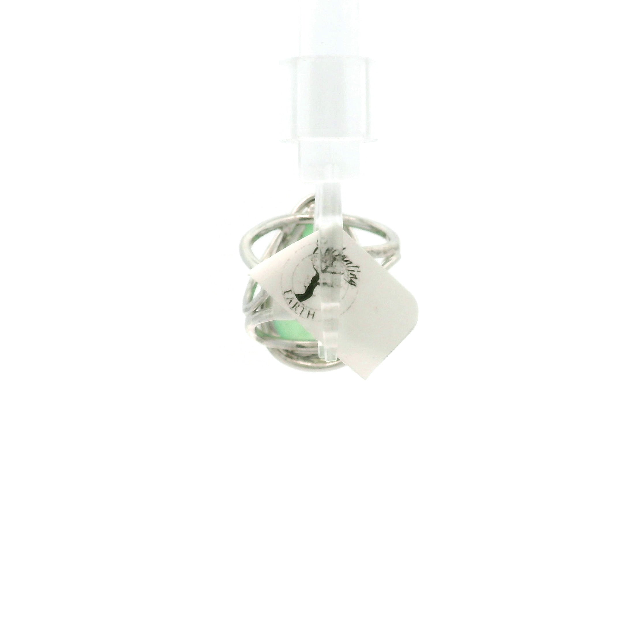 Chrysoprase With Moonstone Cuff Ring .925 Silver for Attract Abundance and New Opportunities