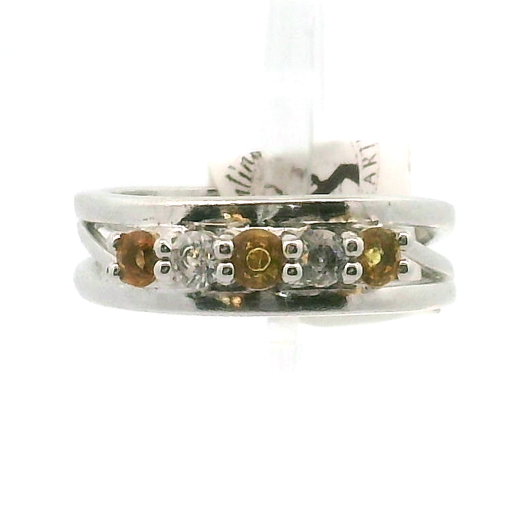 Multi-stone Stacker Cuff Ring .925 Silver for Healing, Intention Setting and Manifesting your Desires