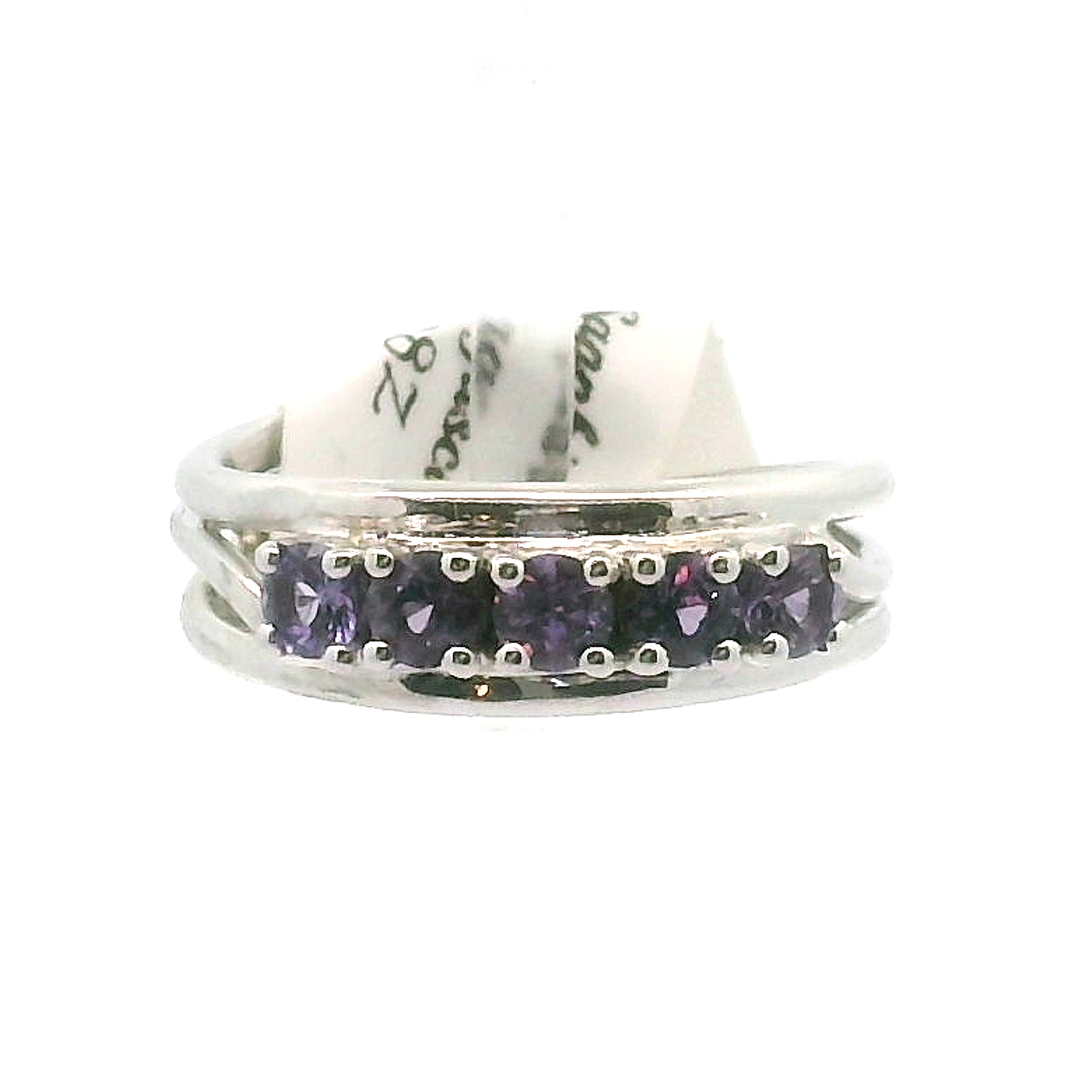 Multi-stone Stacker Cuff Ring .925 Silver for Healing, Intention Setting and Manifesting your Desires