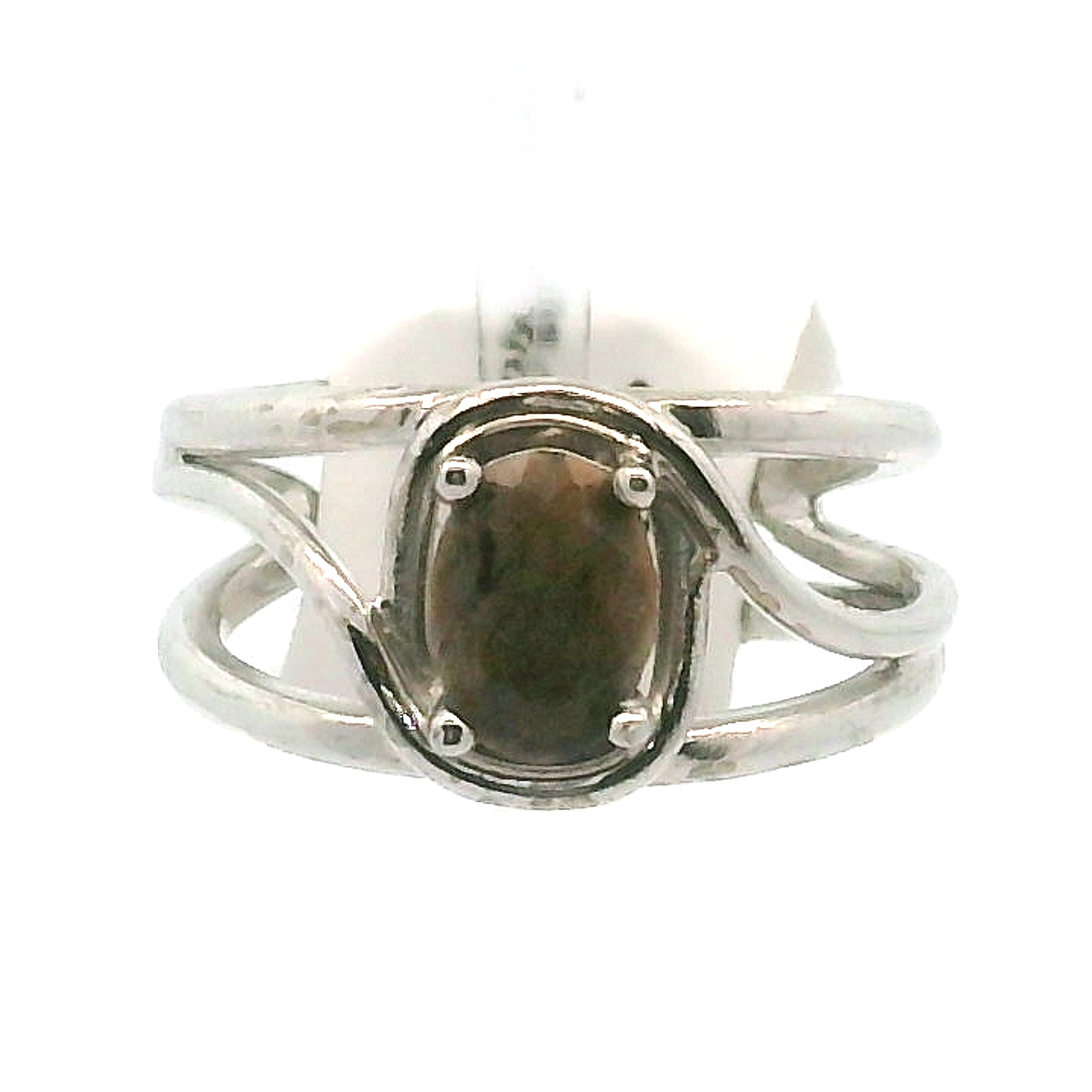 Que Sera (LLanite) Faceted Midi Cuff Ring .925 Silver for Inner Wisdom and Catalyzing Change