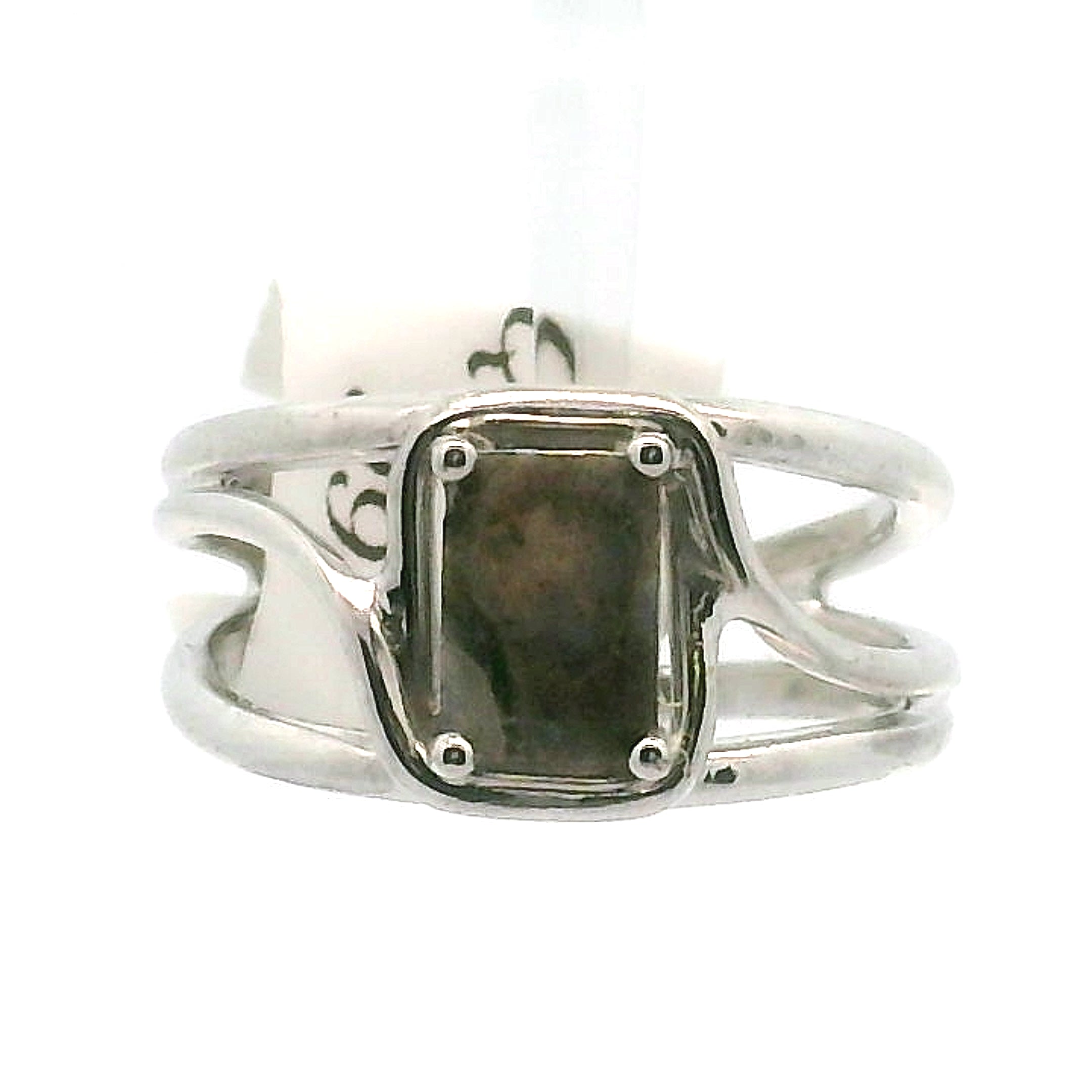 Que Sera (LLanite) Faceted Midi Cuff Ring .925 Silver for Inner Wisdom and Catalyzing Change