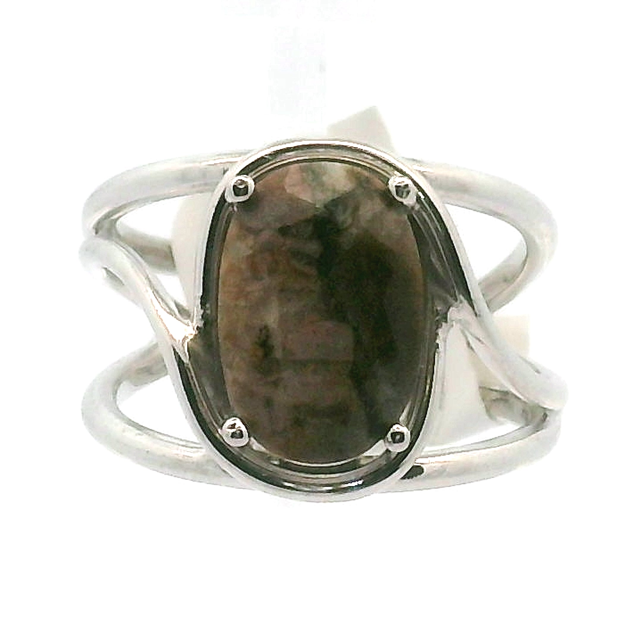 Que Sera (LLanite) Faceted Midi Cuff Ring .925 Silver for Inner Wisdom and Catalyzing Change