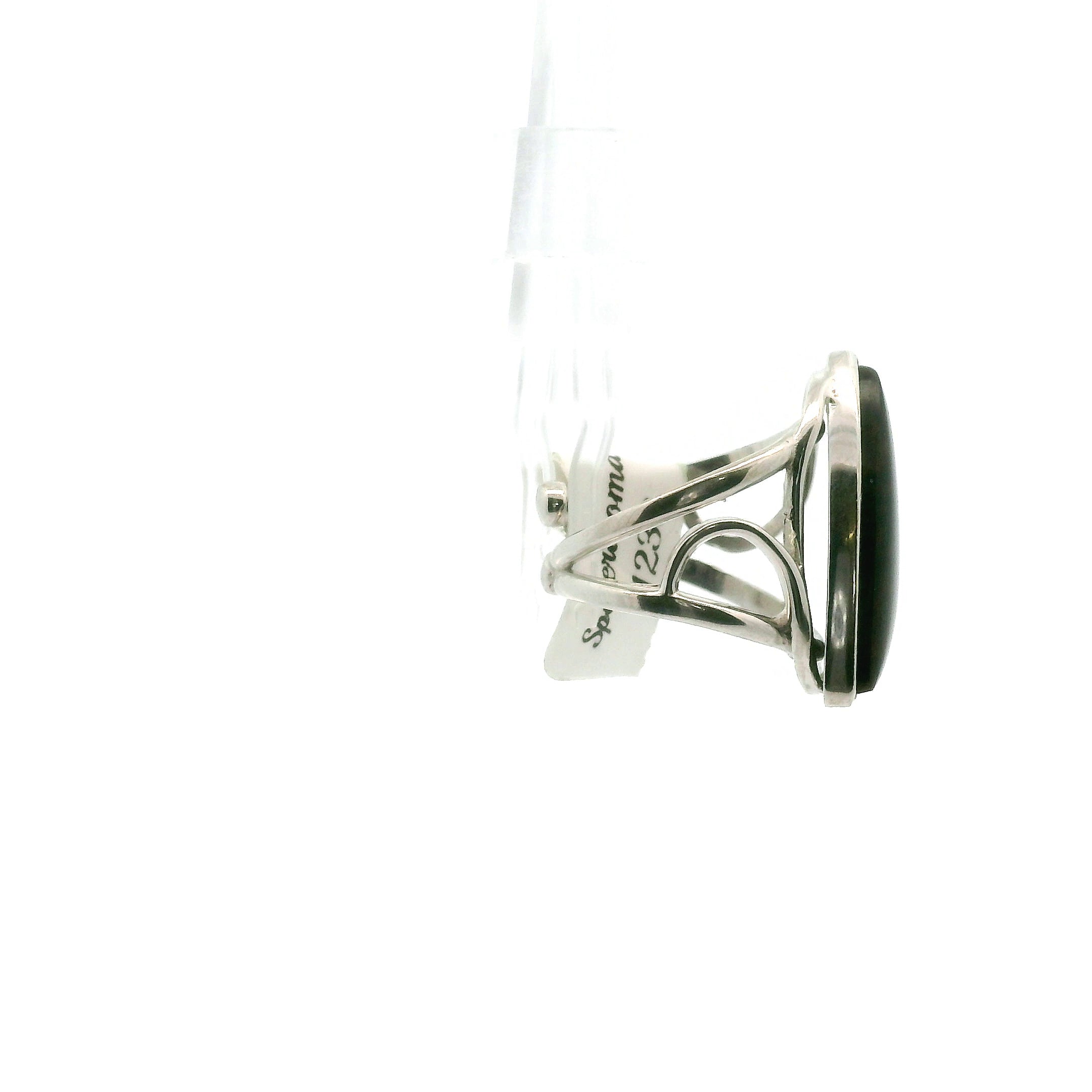 Spiderwoman Jasper Cuff Ring .925 Silver for Connecting and Grounding