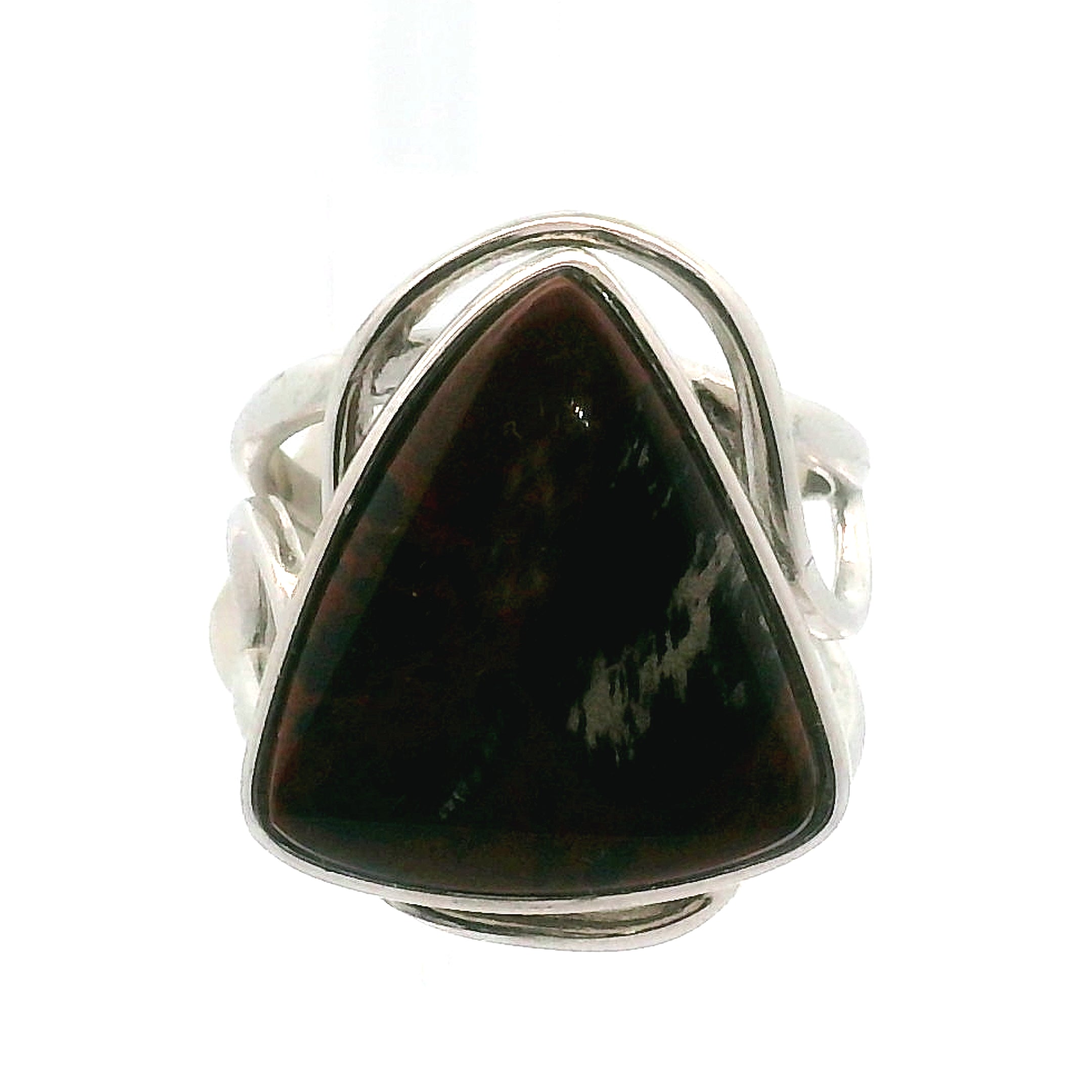 Spiderwoman Jasper Cuff Ring .925 Silver for Connecting and Grounding