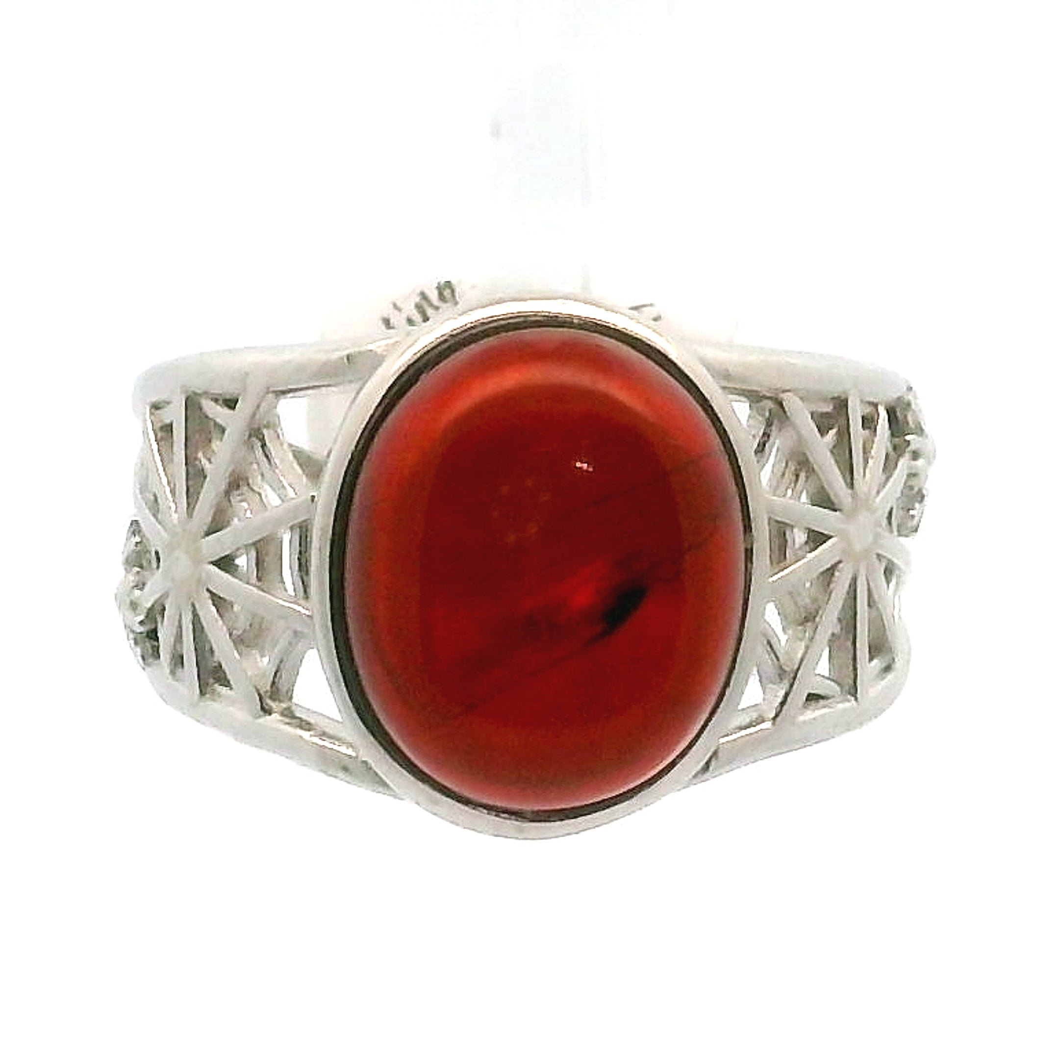 Spiderweb Cuff Ring .925 Silver for Weaving a Web
